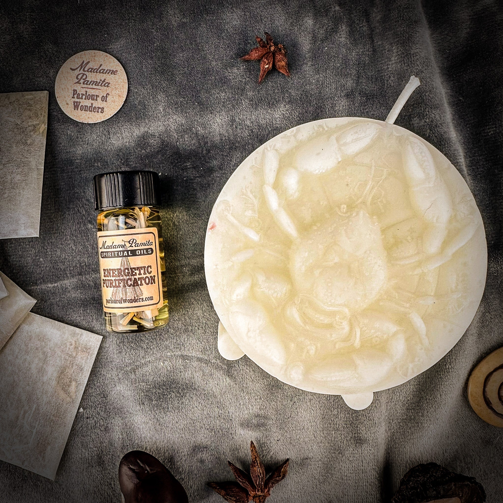 Cancer Power Candle Spell Kit - Intuition, Nurturing & Emotional Healing Magic