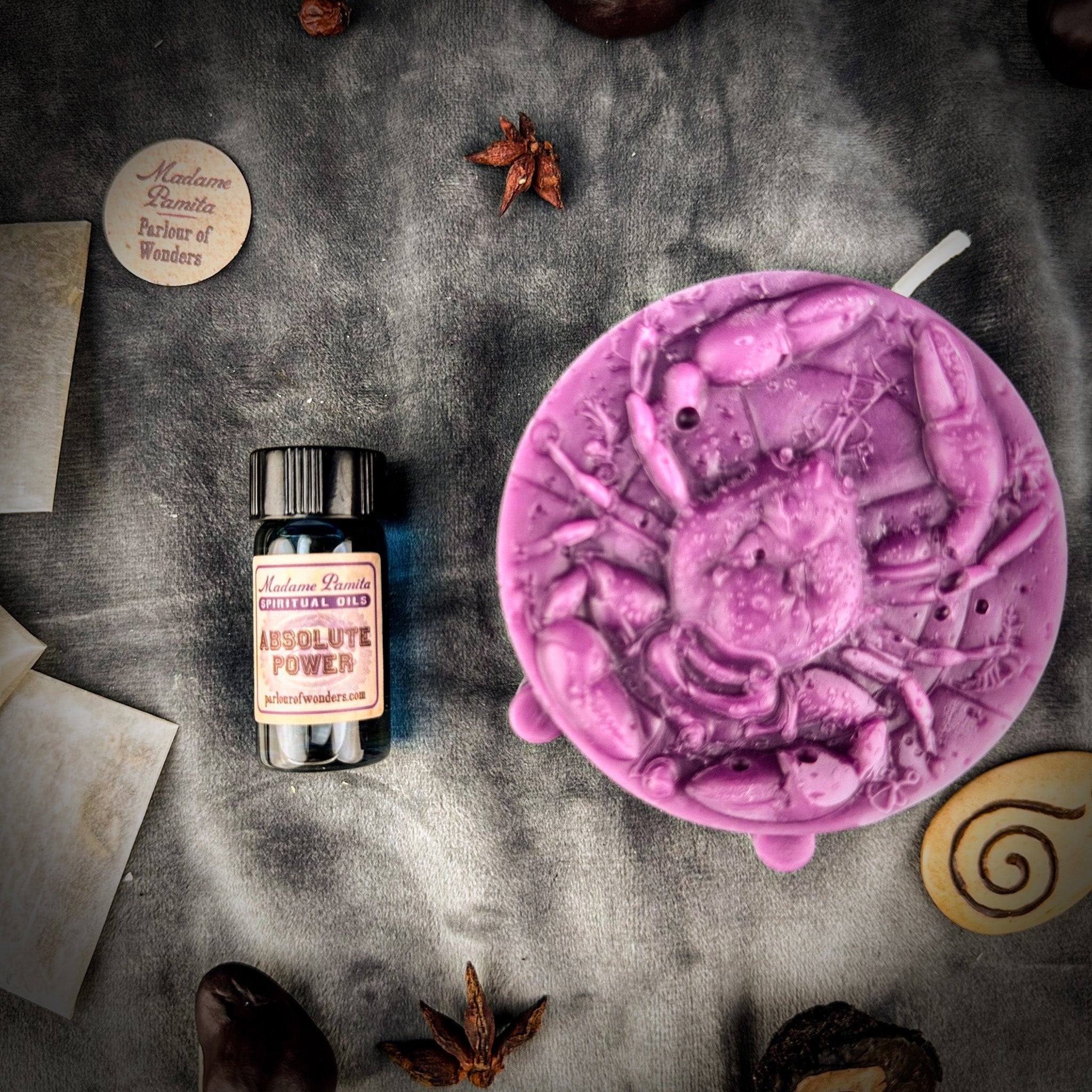 Cancer Power Candle Spell Kit - Intuition, Nurturing & Emotional Healing Magic