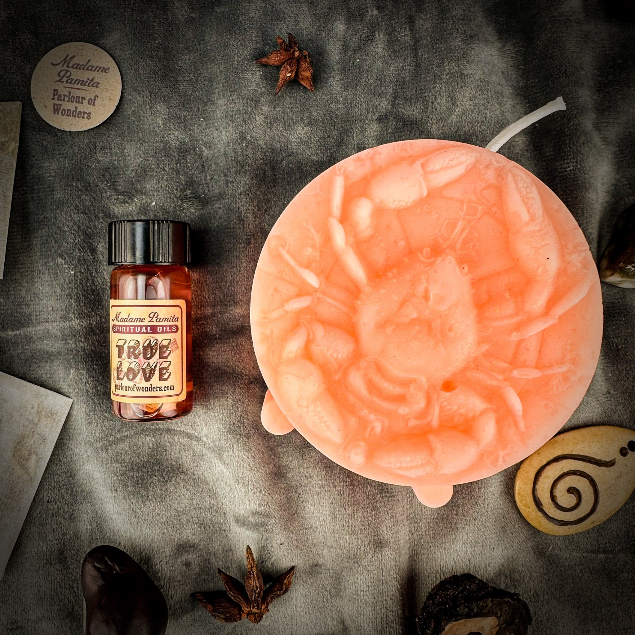 Cancer Power Candle Spell Kit - Intuition, Nurturing & Emotional Healing Magic