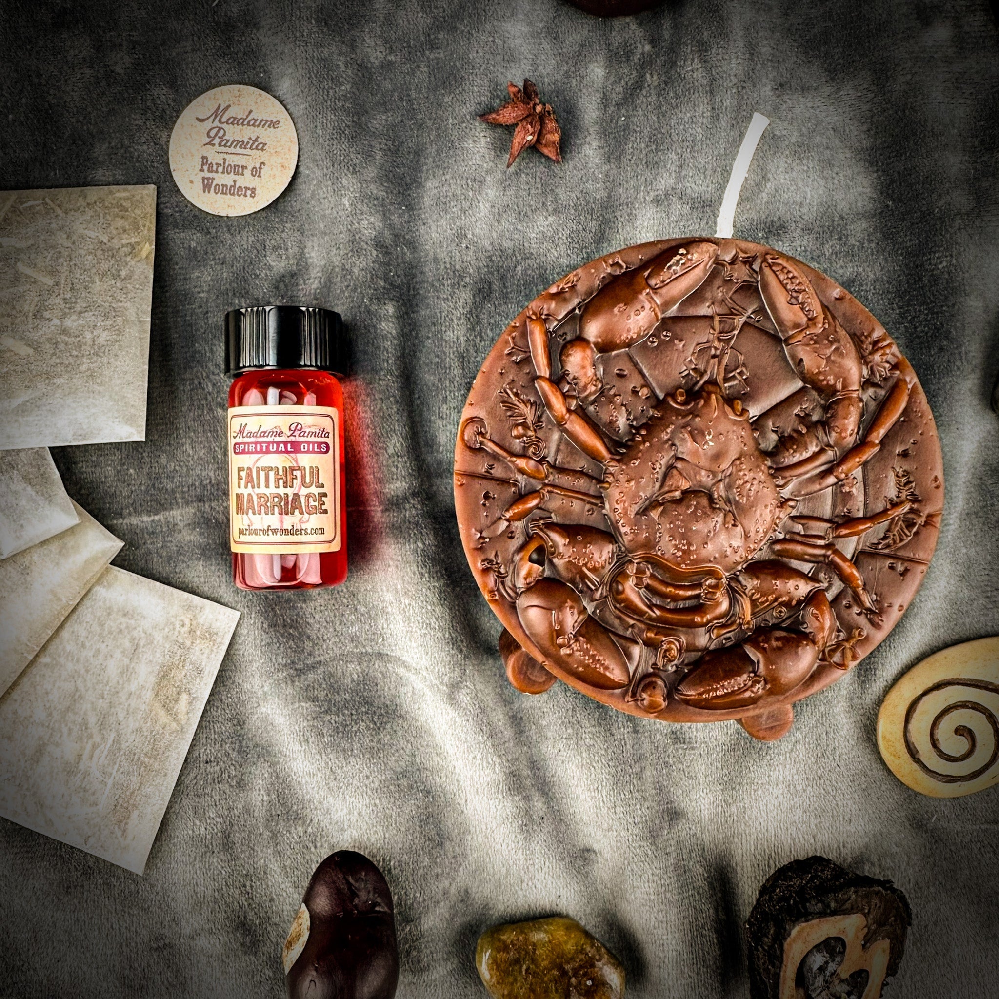 Cancer Power Candle Spell Kit - Intuition, Nurturing & Emotional Healing Magic