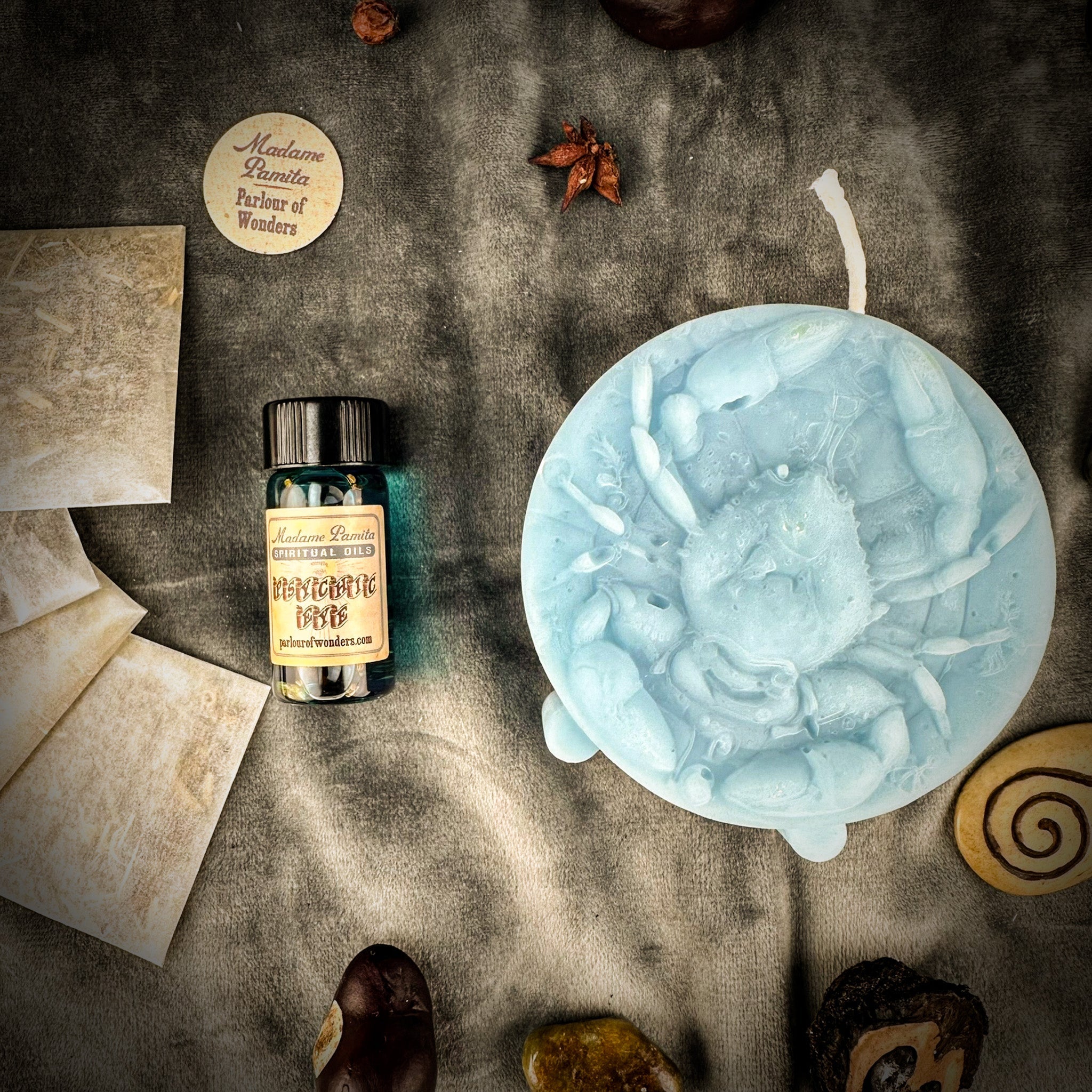 Cancer Power Candle Spell Kit - Intuition, Nurturing & Emotional Healing Magic