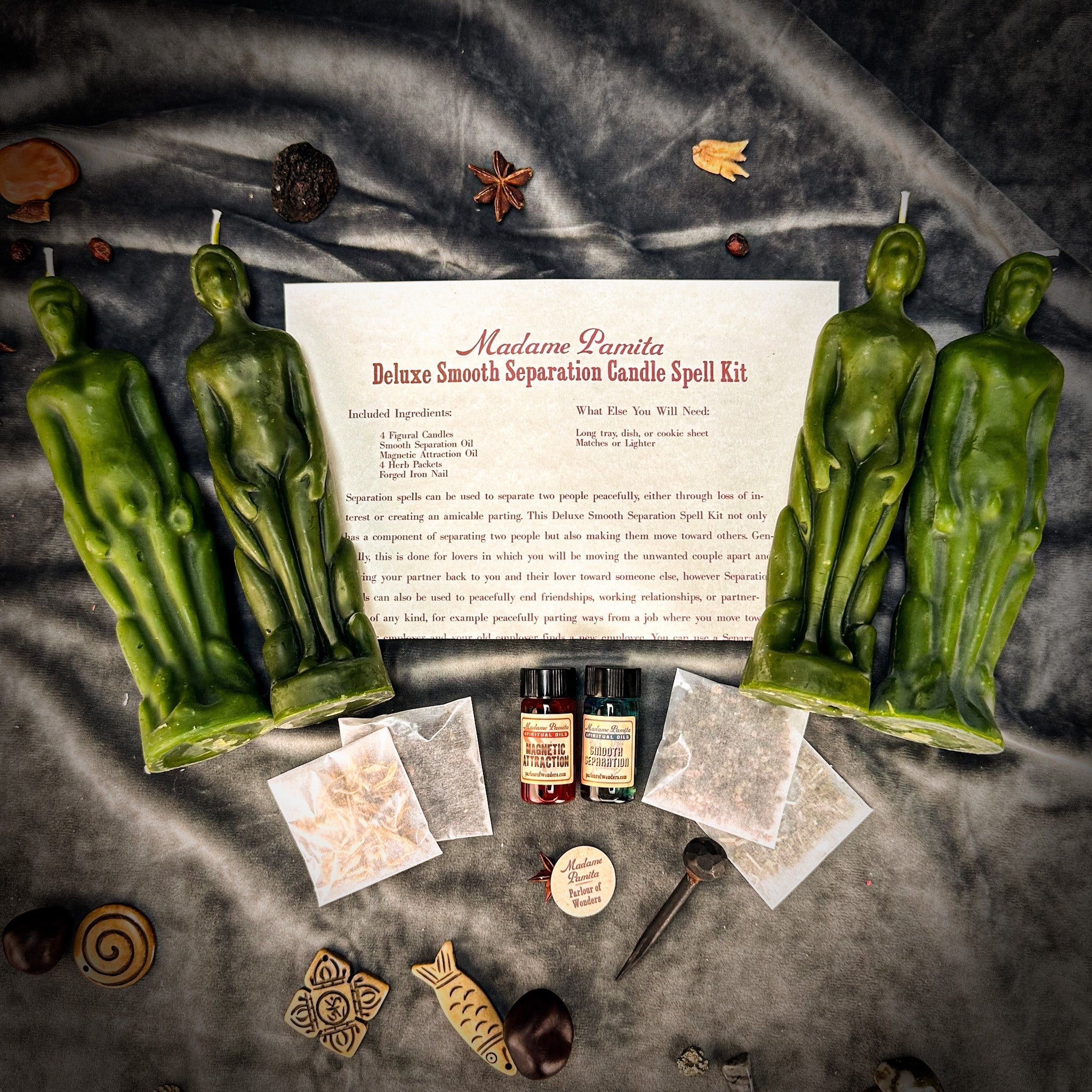Deluxe Smooth Separation Candle Spell Kit - Human/Male
