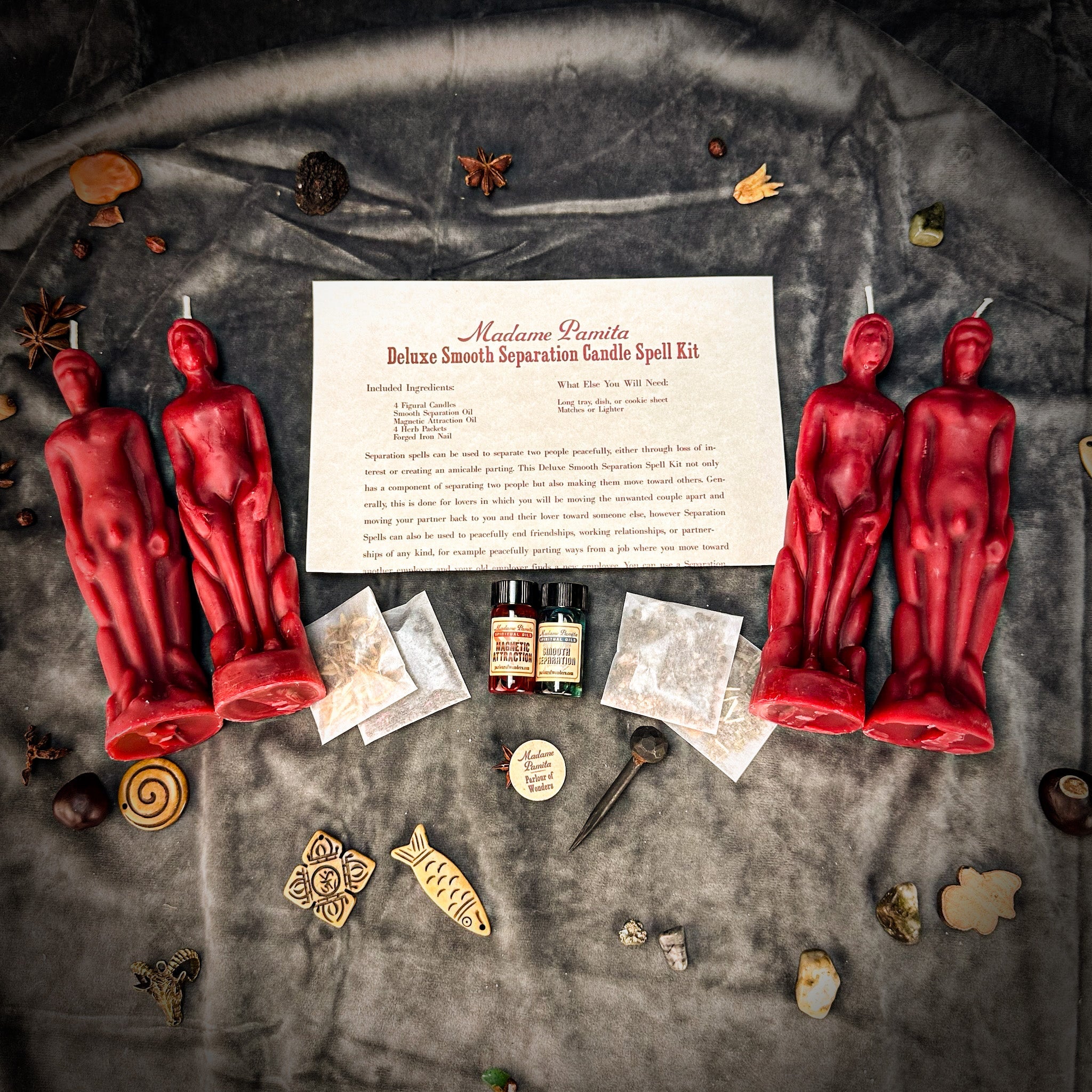 Deluxe Smooth Separation Candle Spell Kit - Human/Male