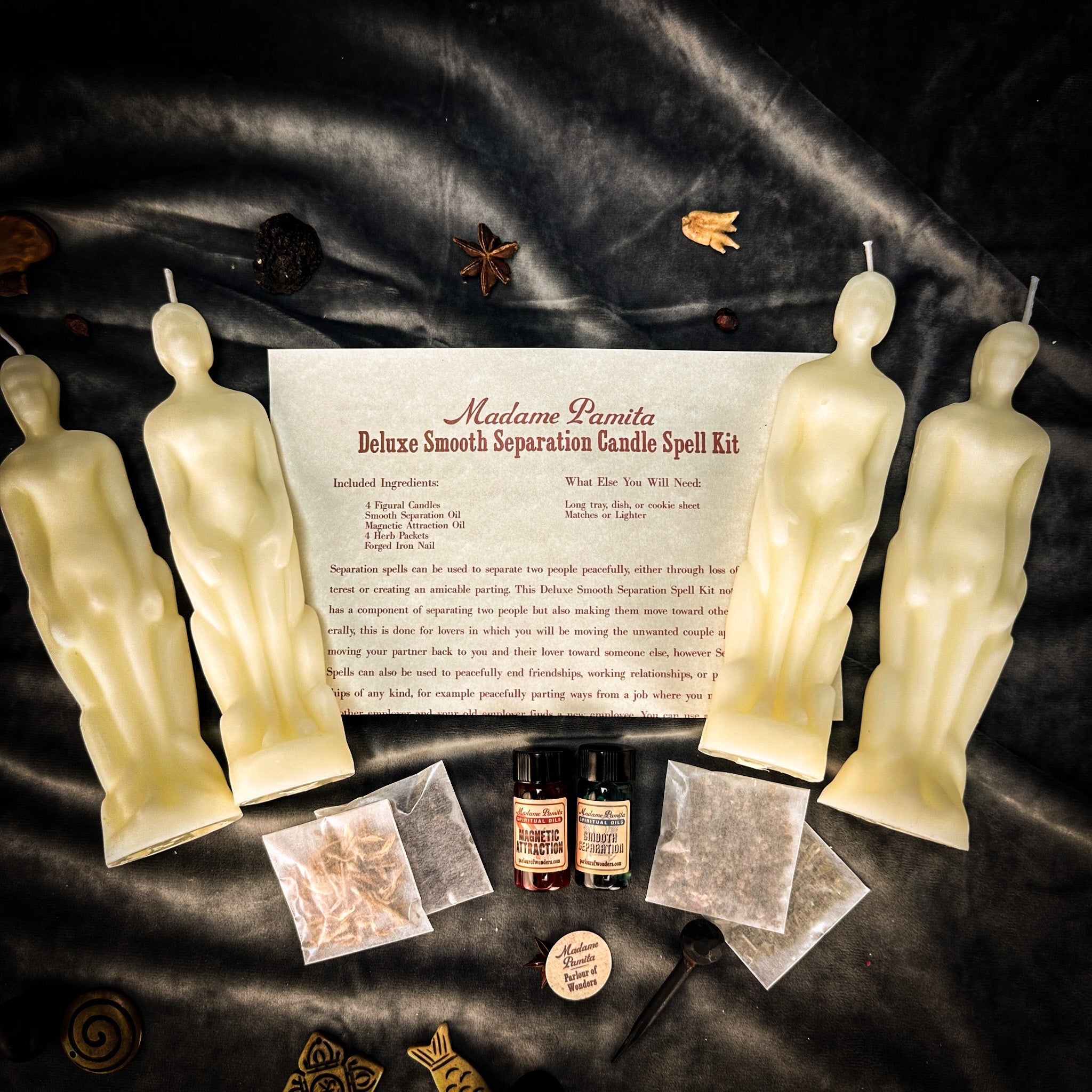 Deluxe Smooth Separation Candle Spell Kit - Human/Male