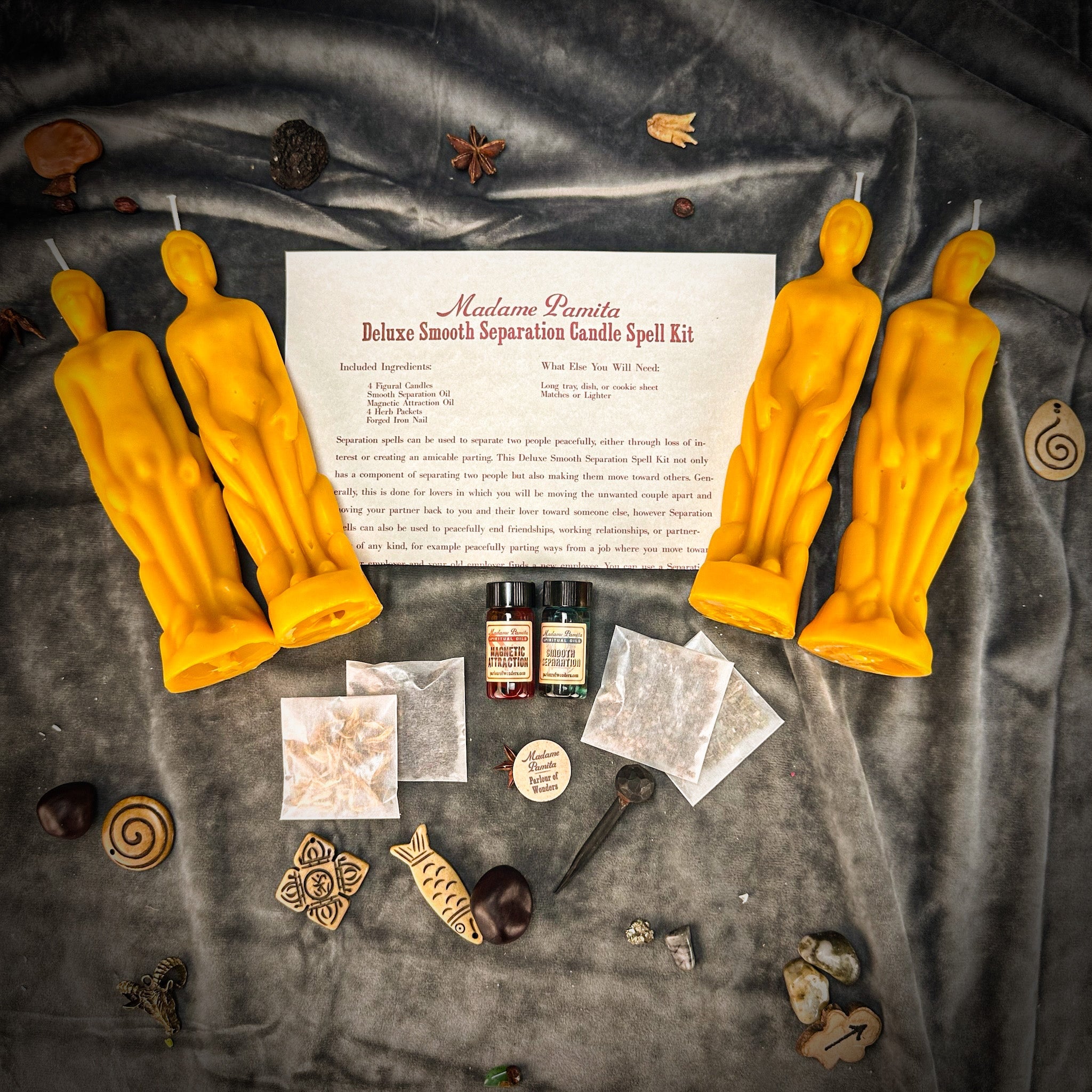 Deluxe Smooth Separation Candle Spell Kit - Human/Male