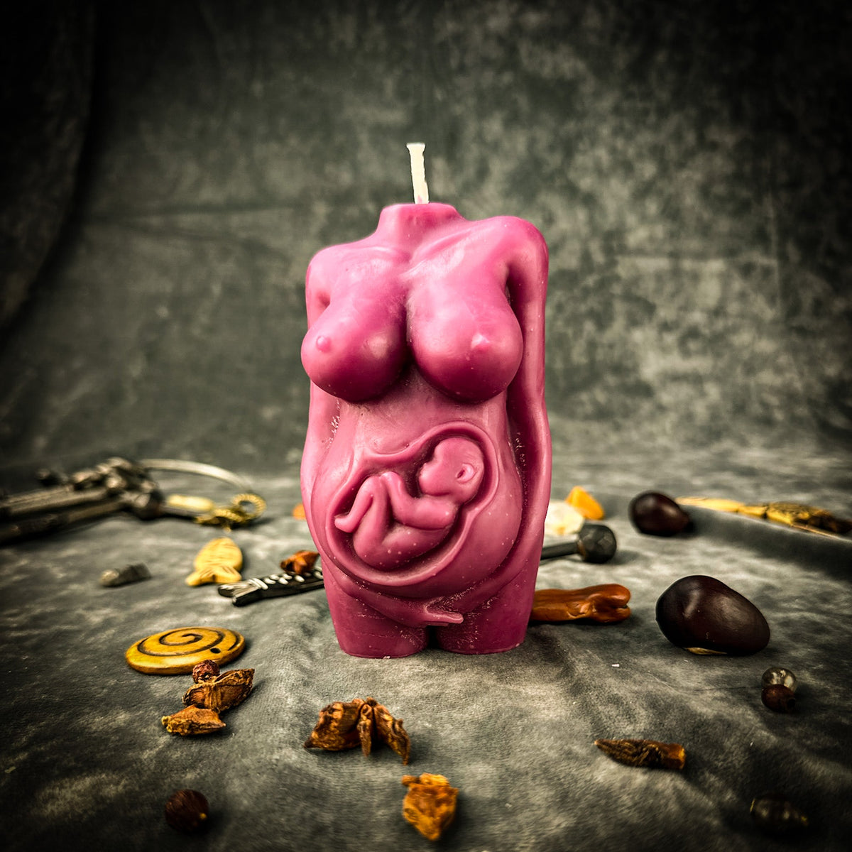 Beeswax Divine Mother Pregnancy Spell Candle | Fertility, Pregnancy Blessing & Motherhood Magic