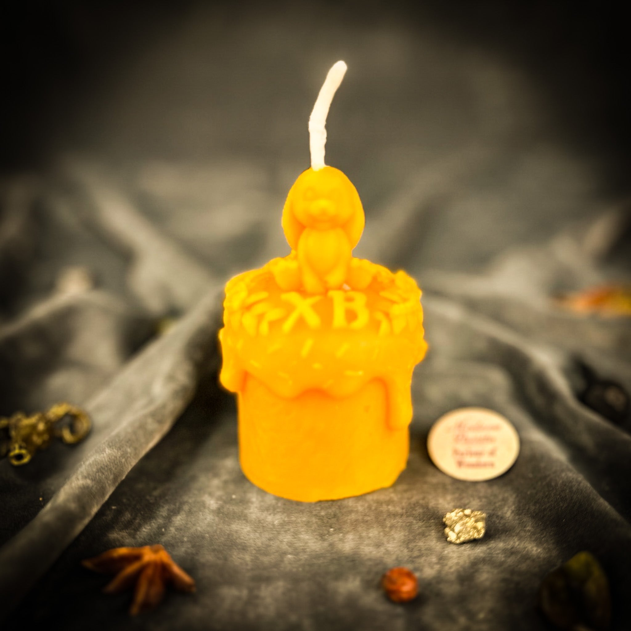 Beeswax Easter Rabbit Paska Spell Candle - Abundance, Fertility & Spring Renewal