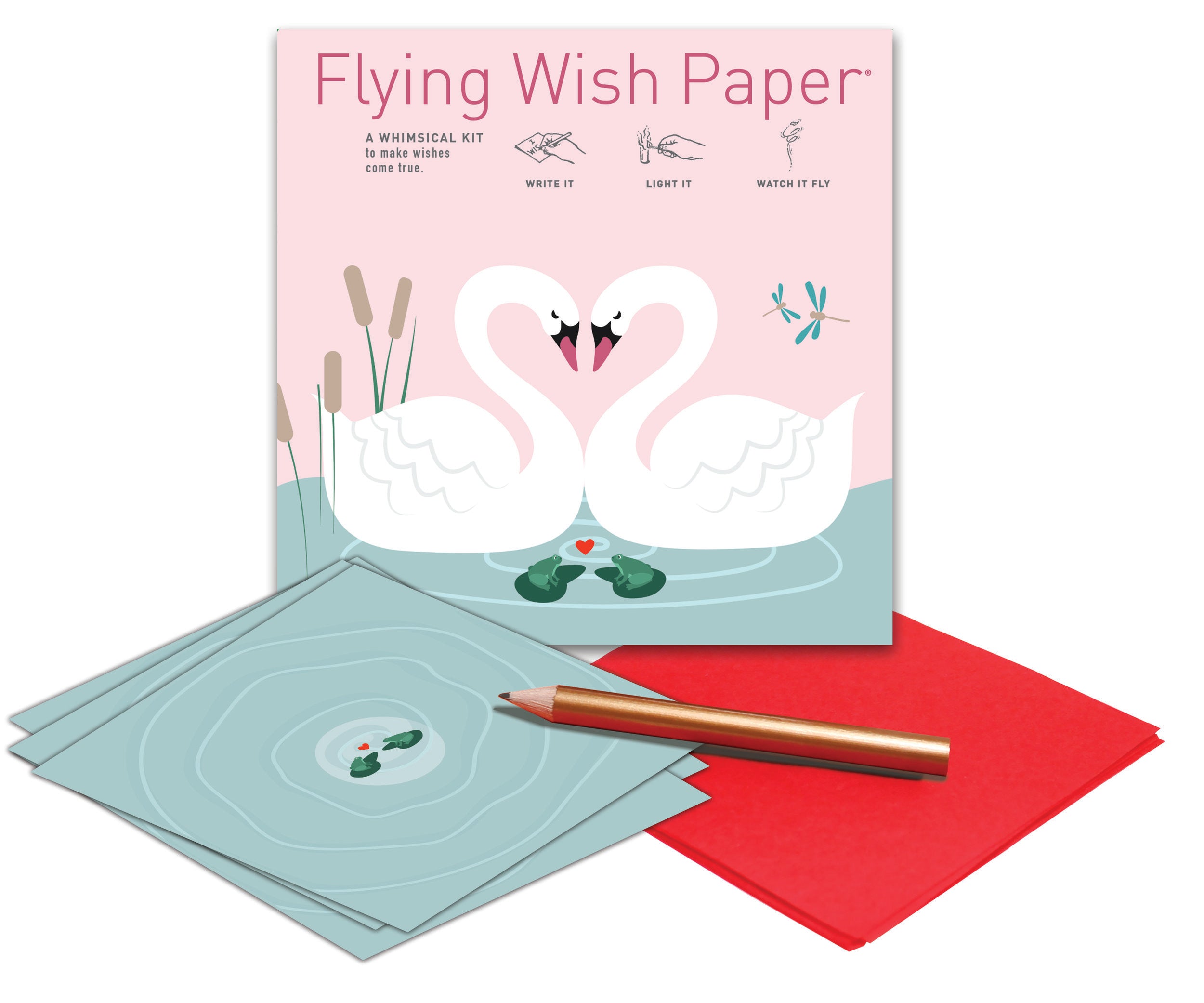 Flying Wish Paper Swan Lake Love Mini Kit