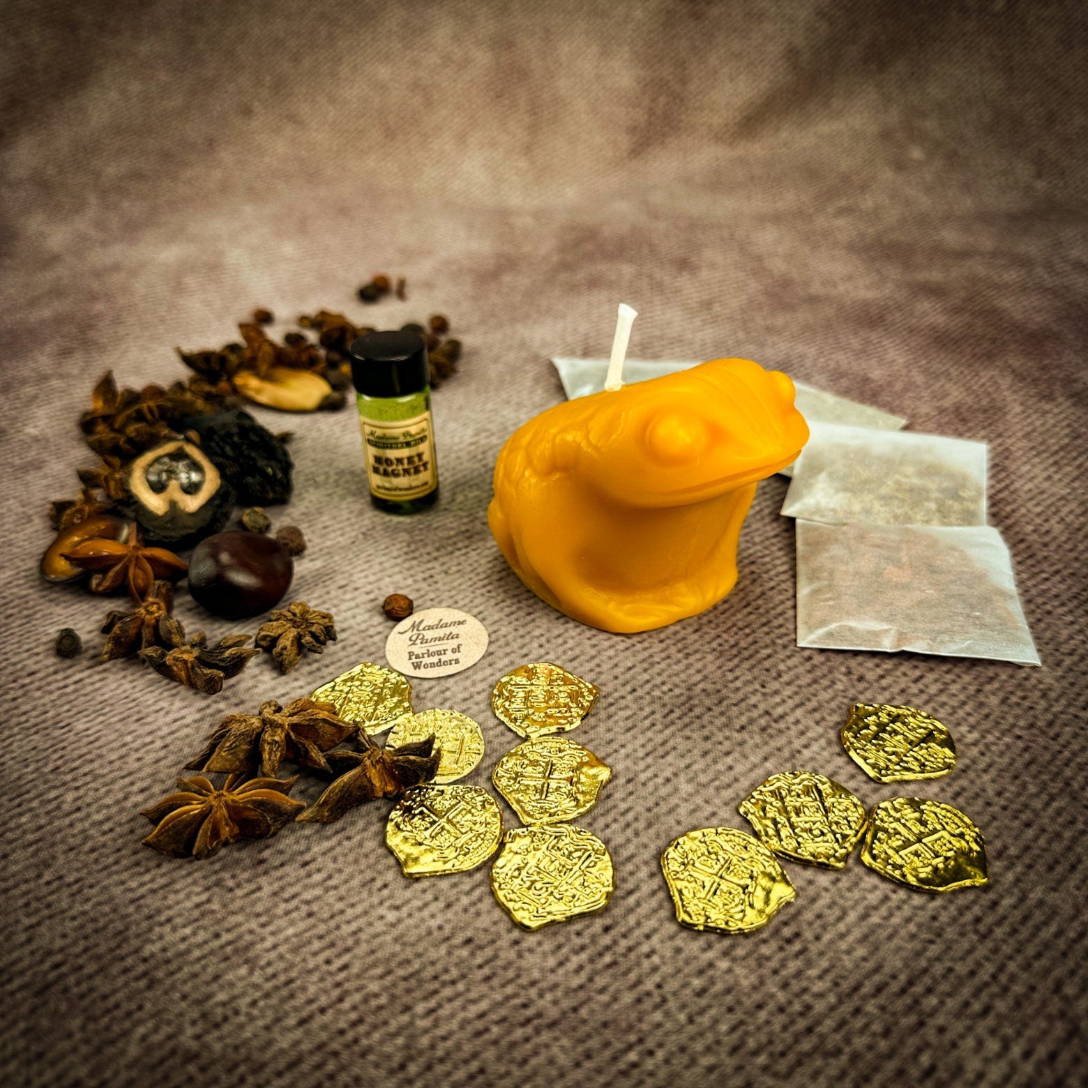 Lucky Money Frog Candle Spell Kit