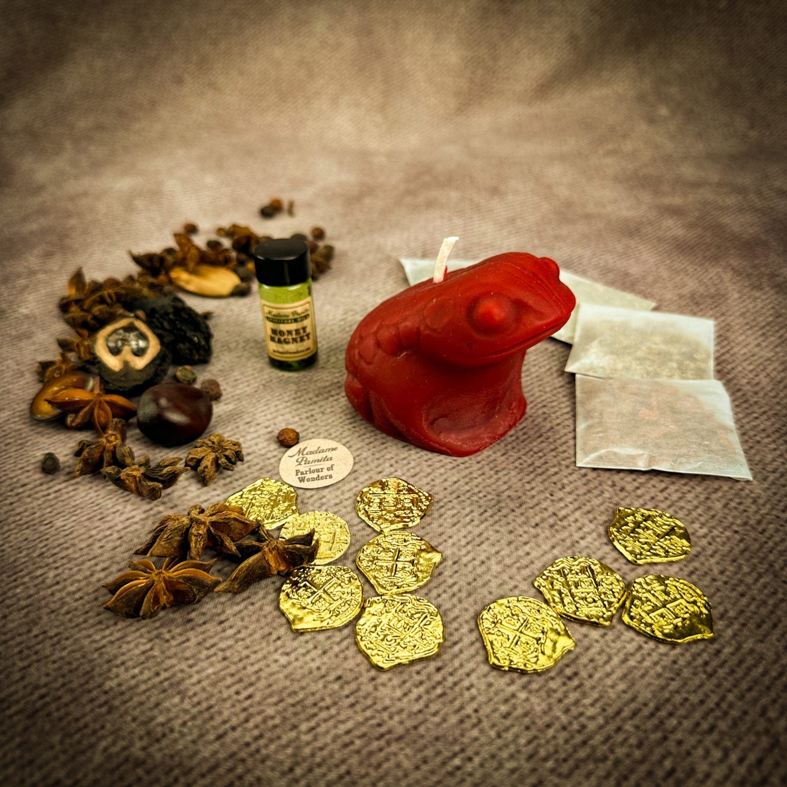 Lucky Money Frog Candle Spell Kit