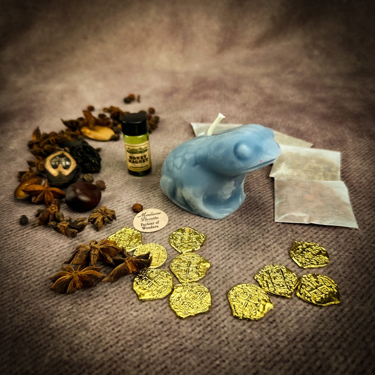 Lucky Money Frog Candle Spell Kit