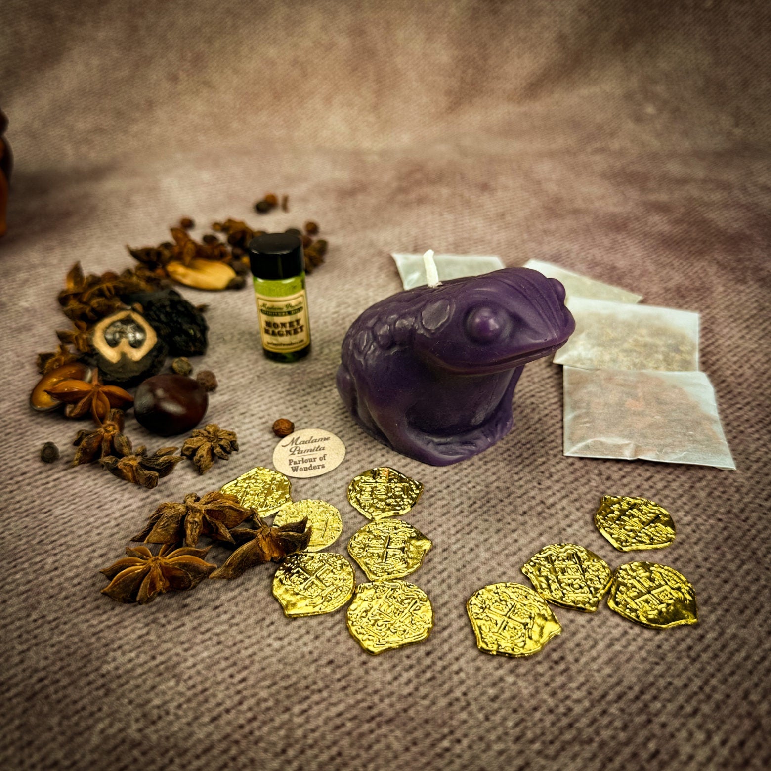 Lucky Money Frog Candle Spell Kit