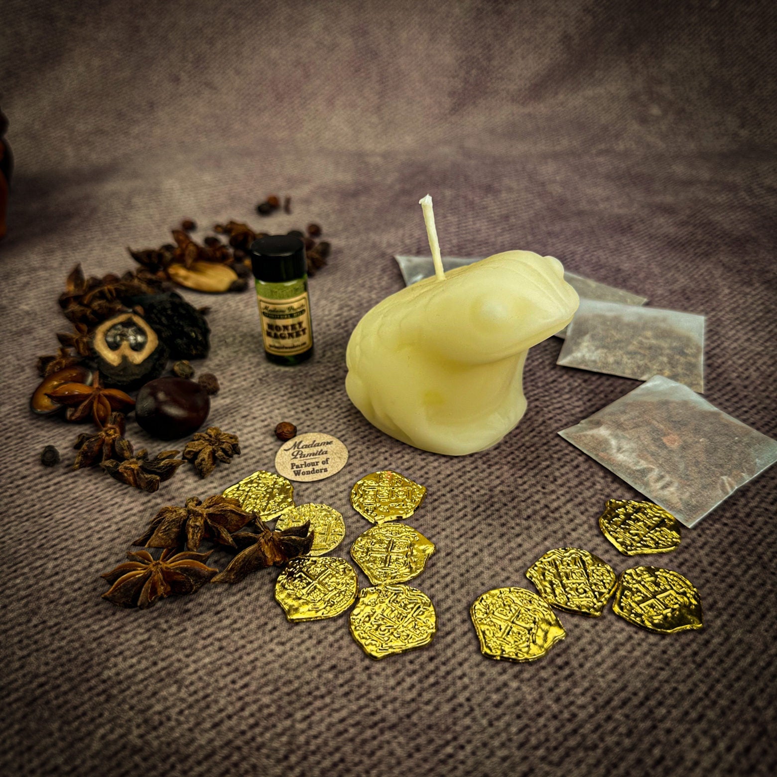 Lucky Money Frog Candle Spell Kit
