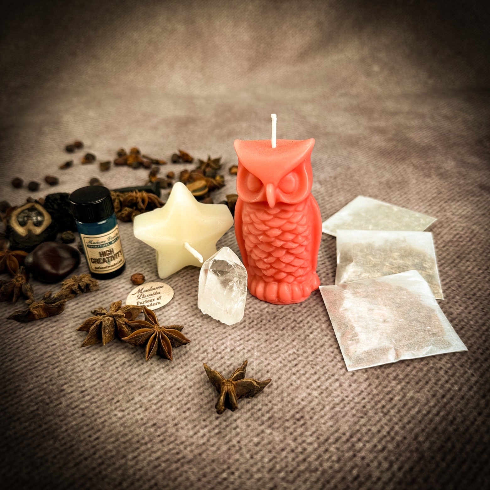 Wise Owl Wishing Star Candle Spell Kit