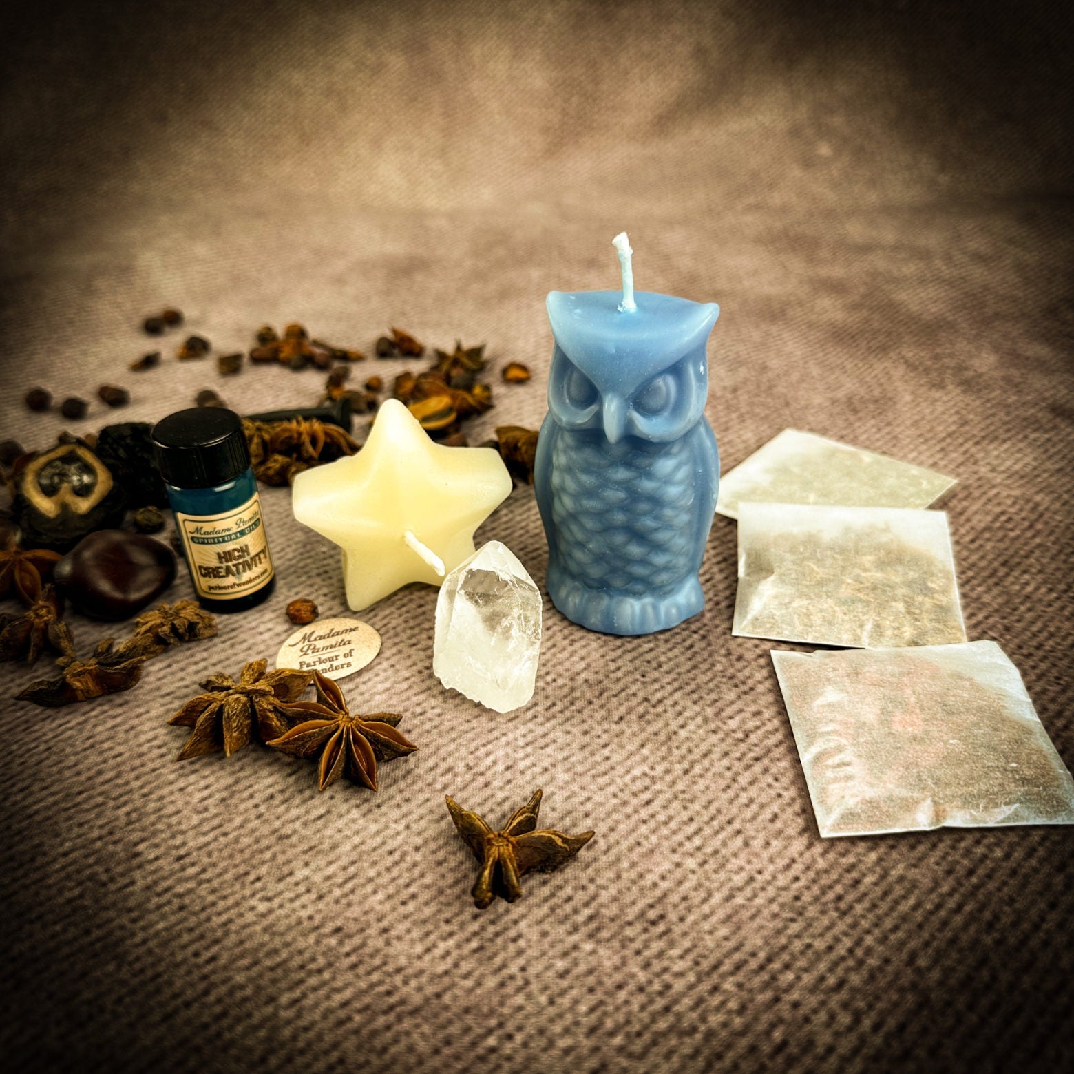Wise Owl Wishing Star Candle Spell Kit