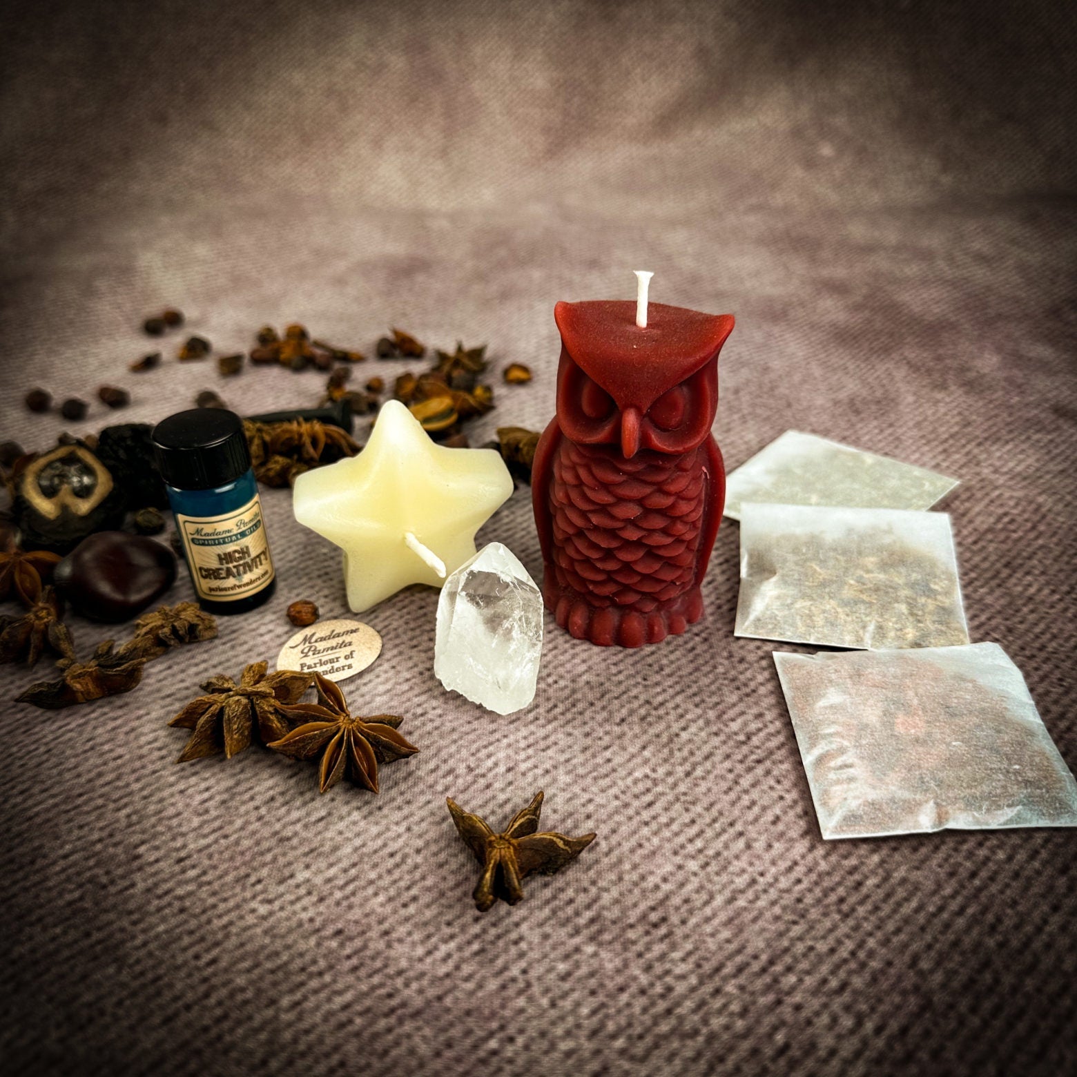 Wise Owl Wishing Star Candle Spell Kit