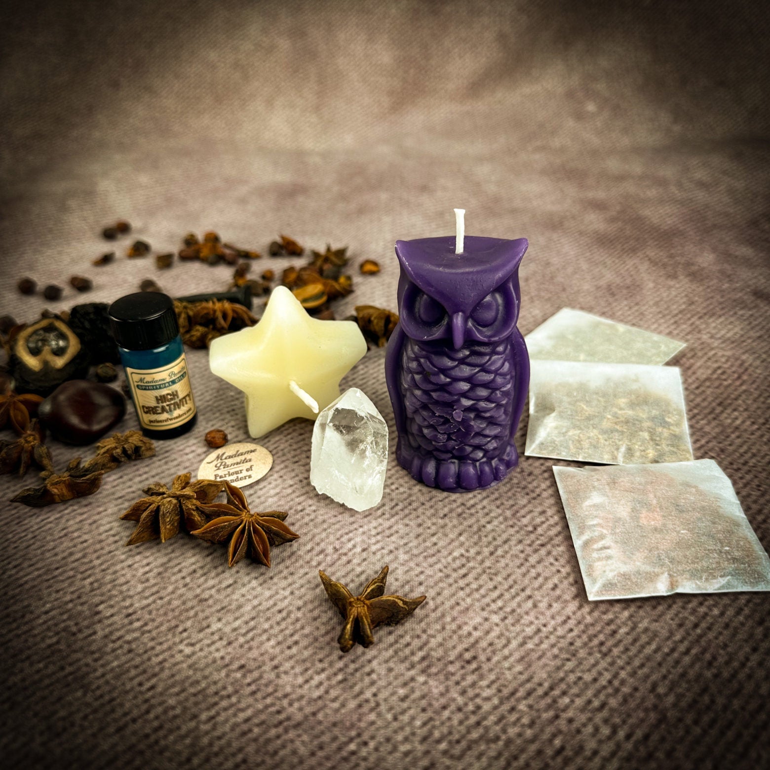 Wise Owl Wishing Star Candle Spell Kit