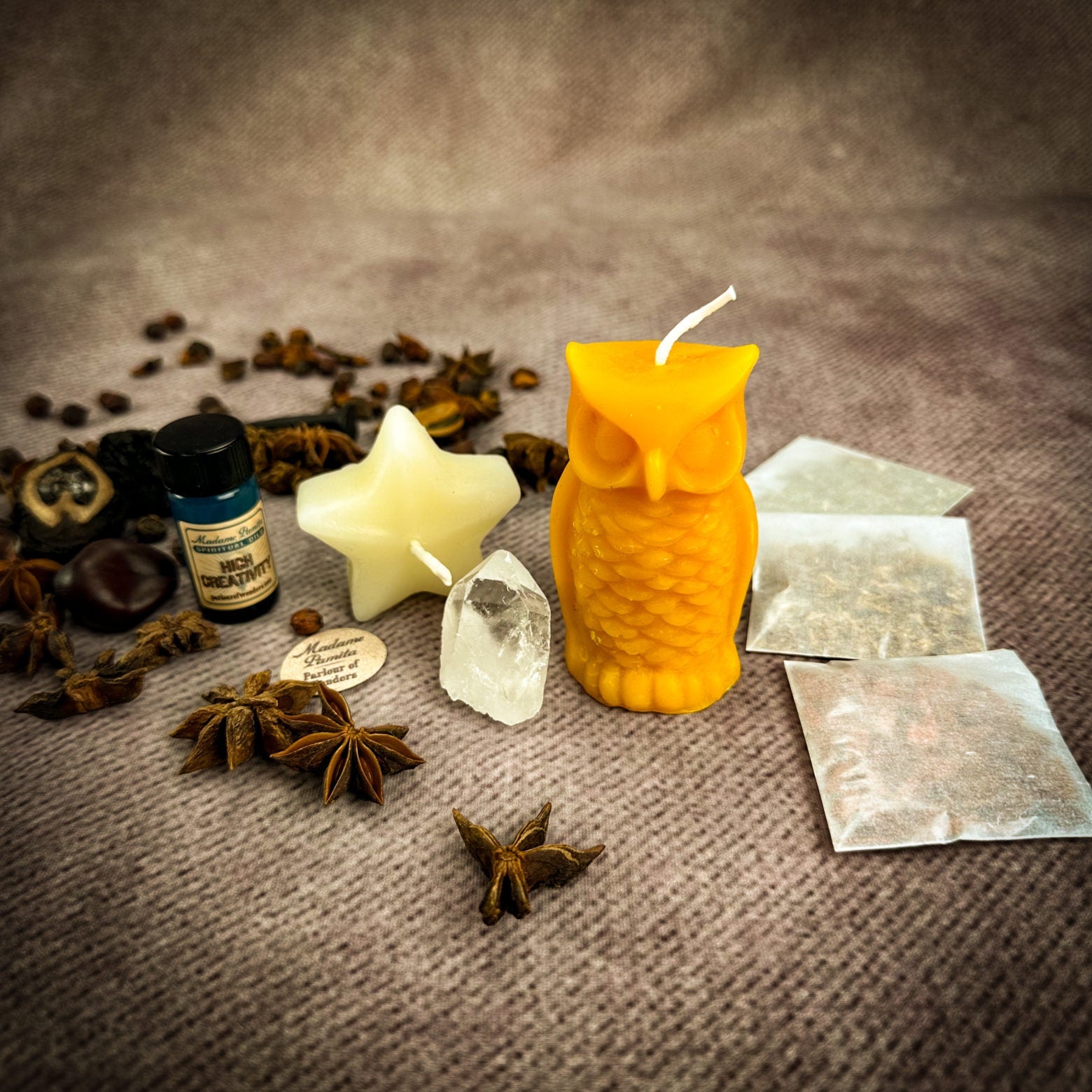 Wise Owl Wishing Star Candle Spell Kit