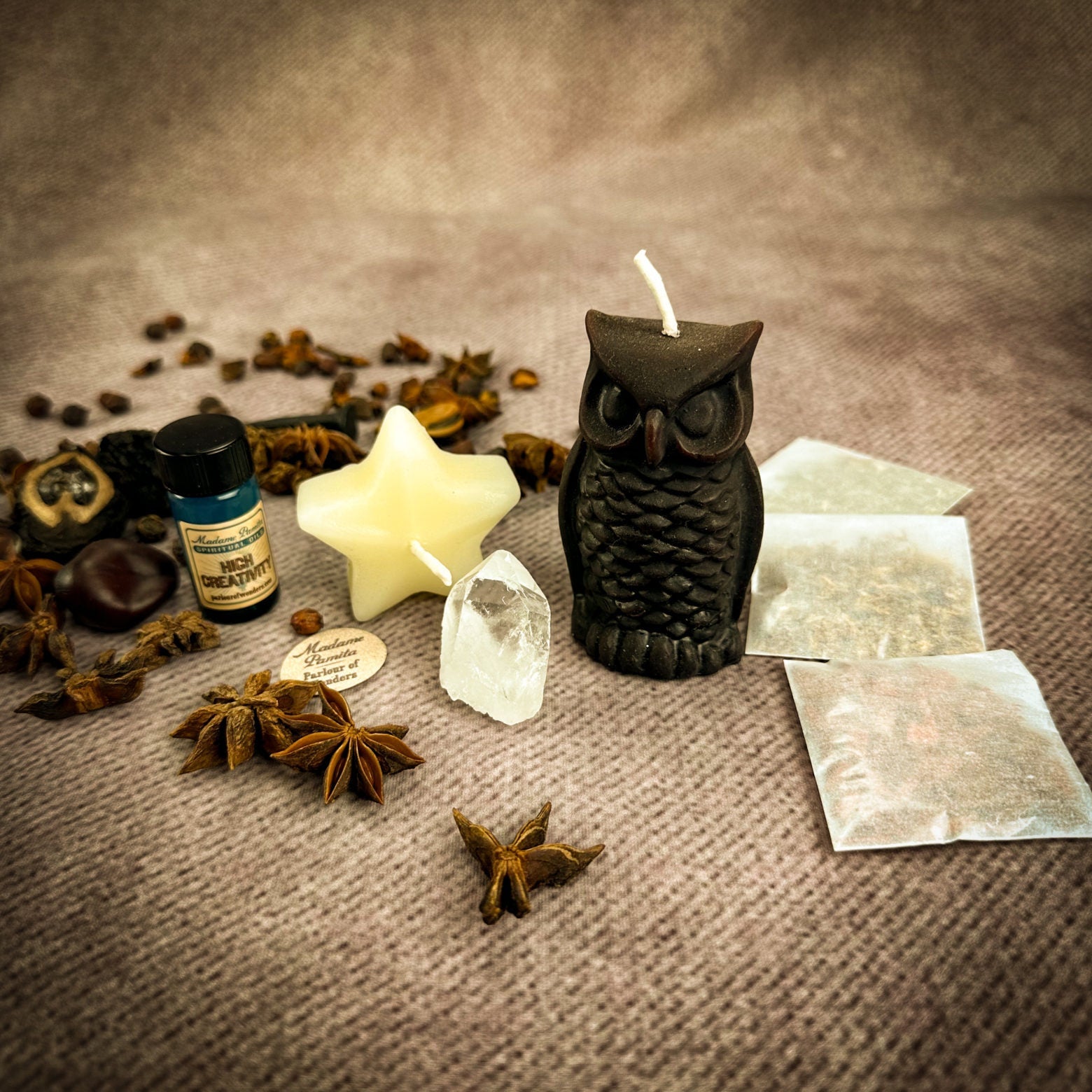 Wise Owl Wishing Star Candle Spell Kit