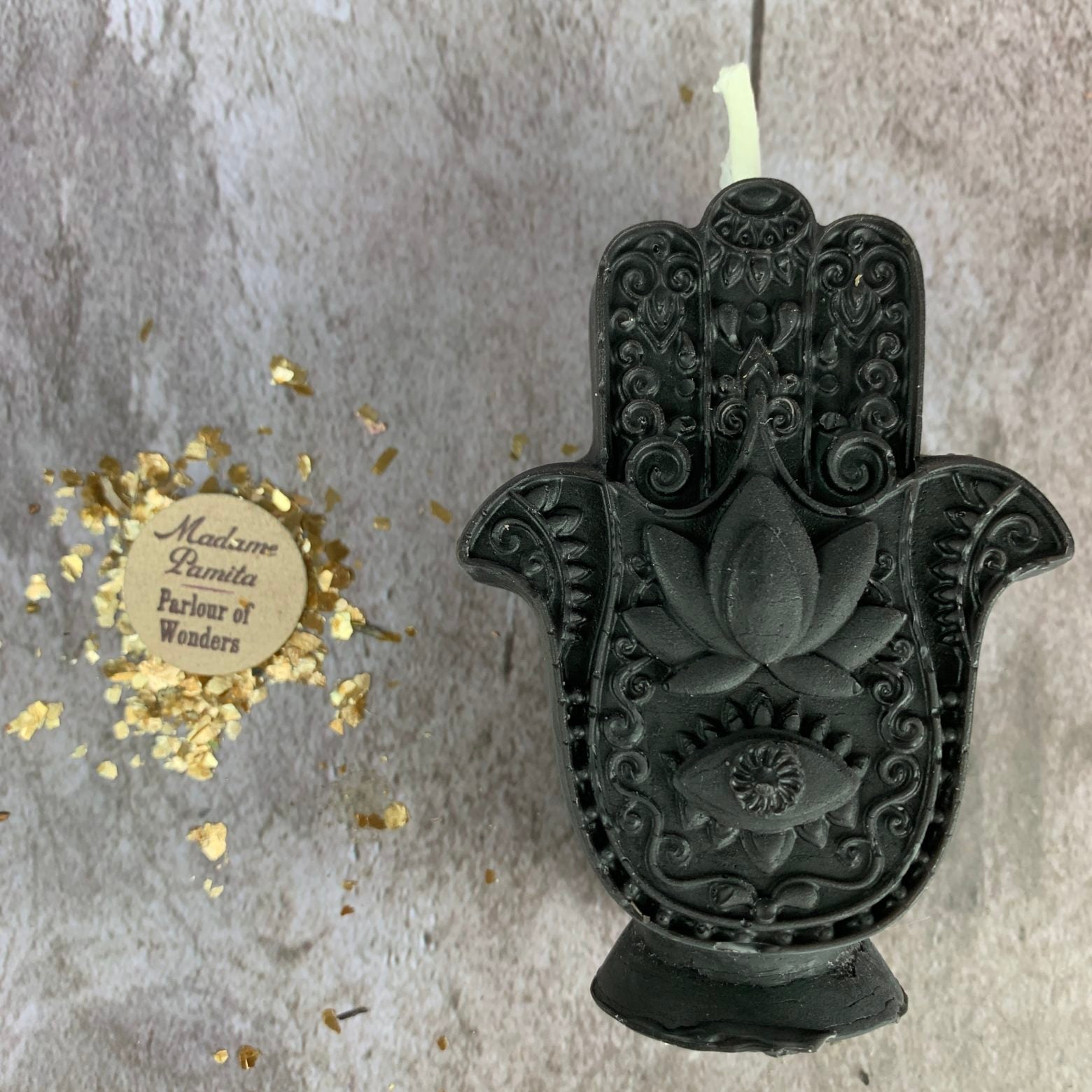 Beeswax Hamsa Hand Spell Candle