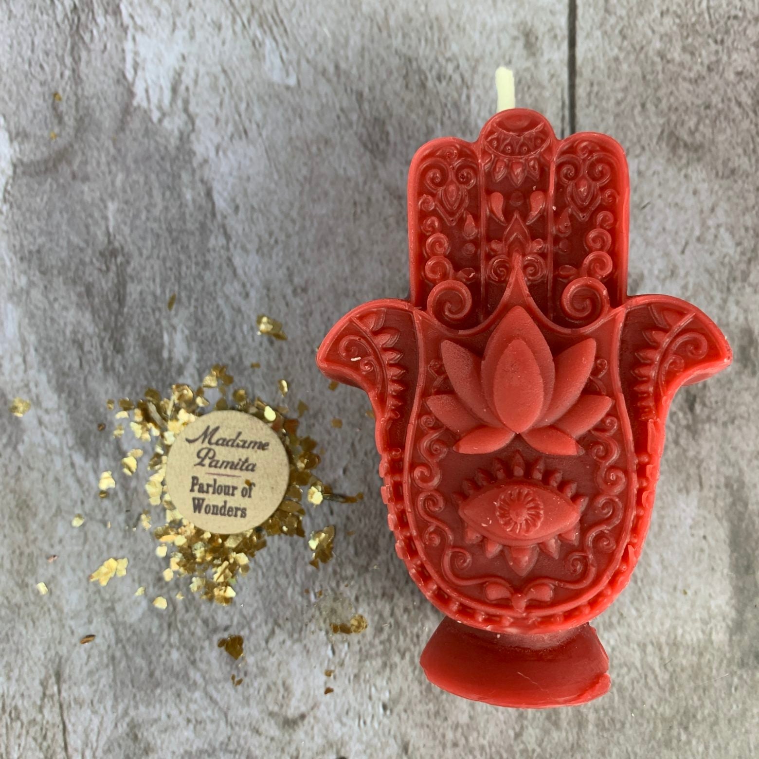 Hamsa Hand Candle Spell Kit - Evil Eye Protection & Blessing Magic