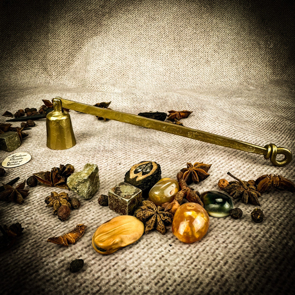 Modern Primitive Brass Plated Iron Candle Snuffer