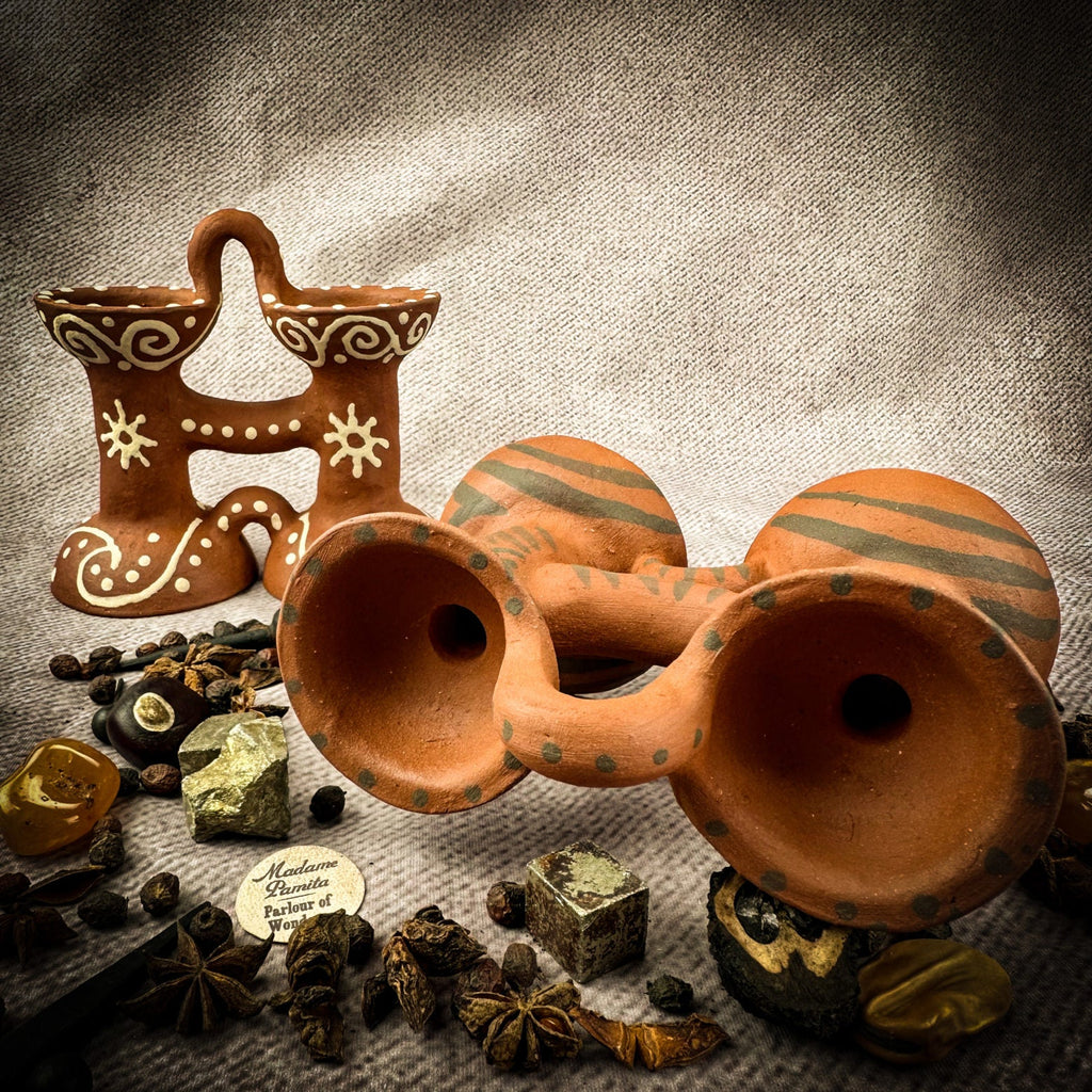 Handmade Trypillian Binoculars Statue