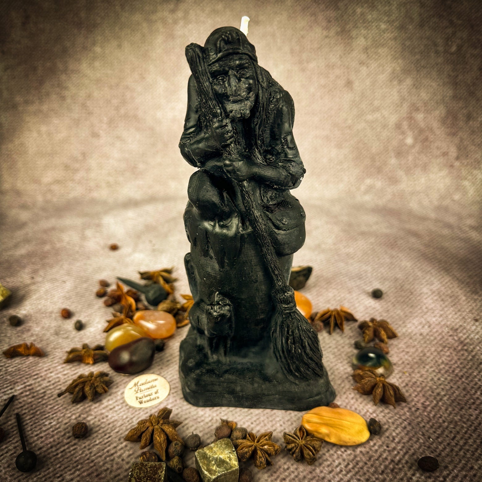 Beeswax Baba Yaga Spell Candle