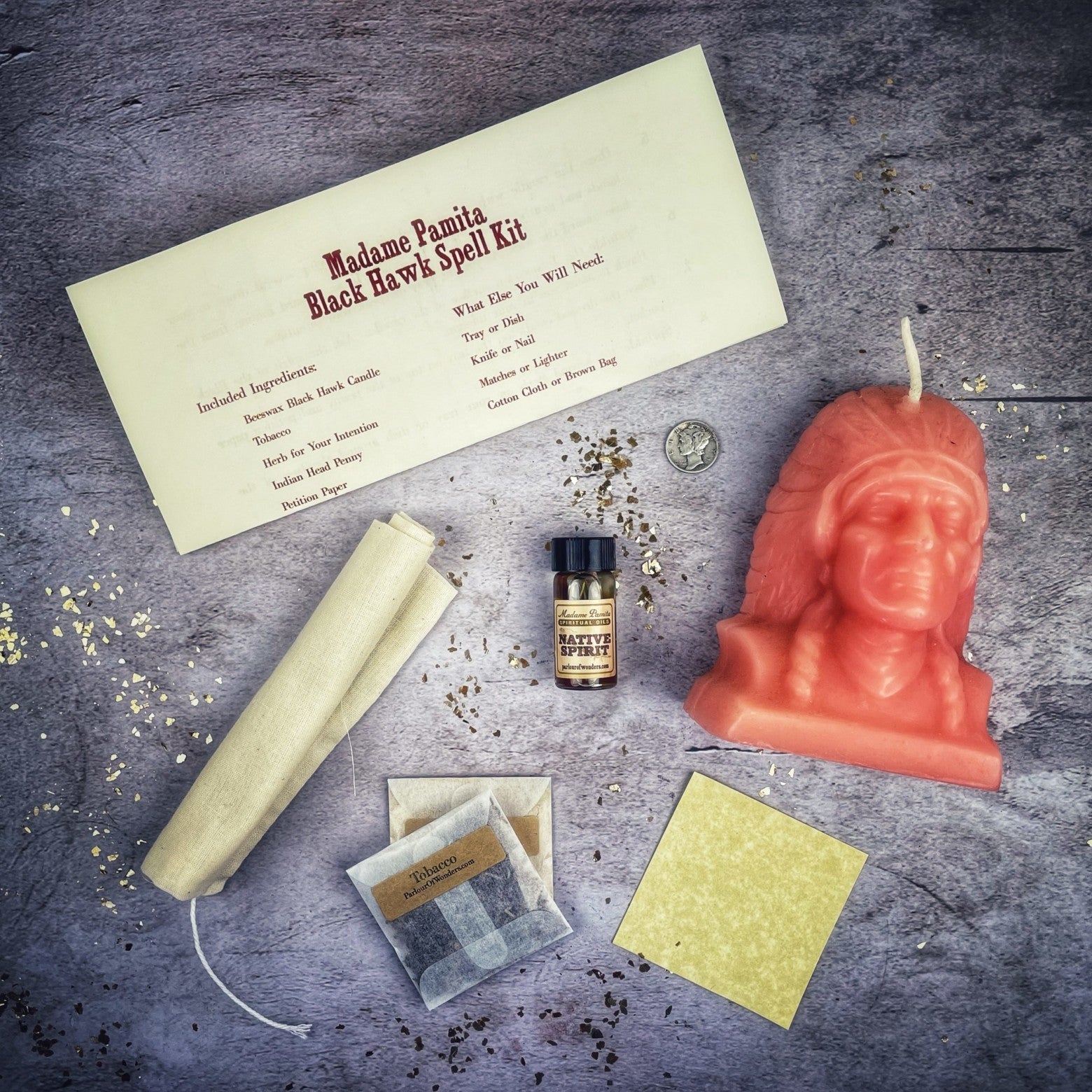 Black Hawk Justice Candle Spell Kit