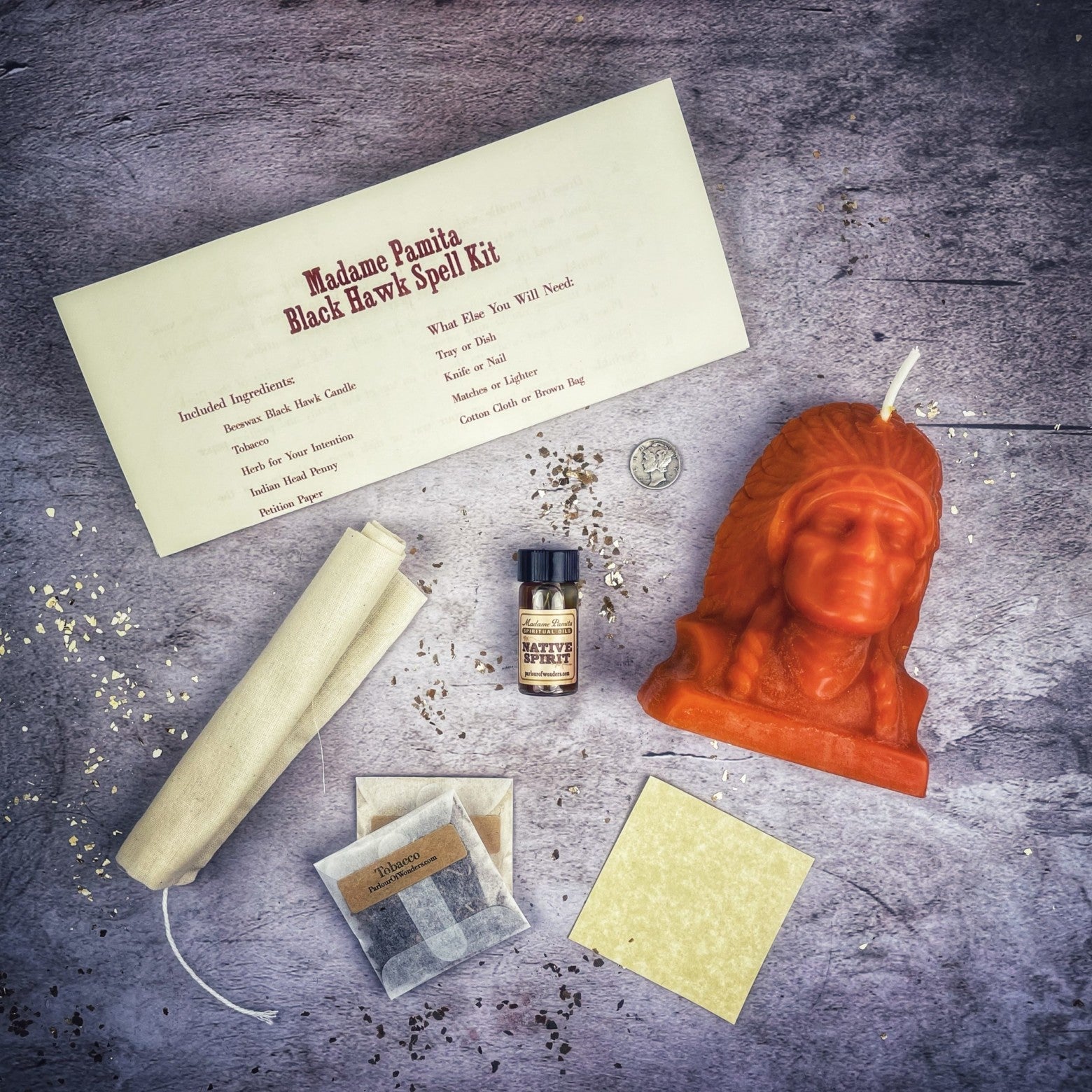 Black Hawk Justice Candle Spell Kit