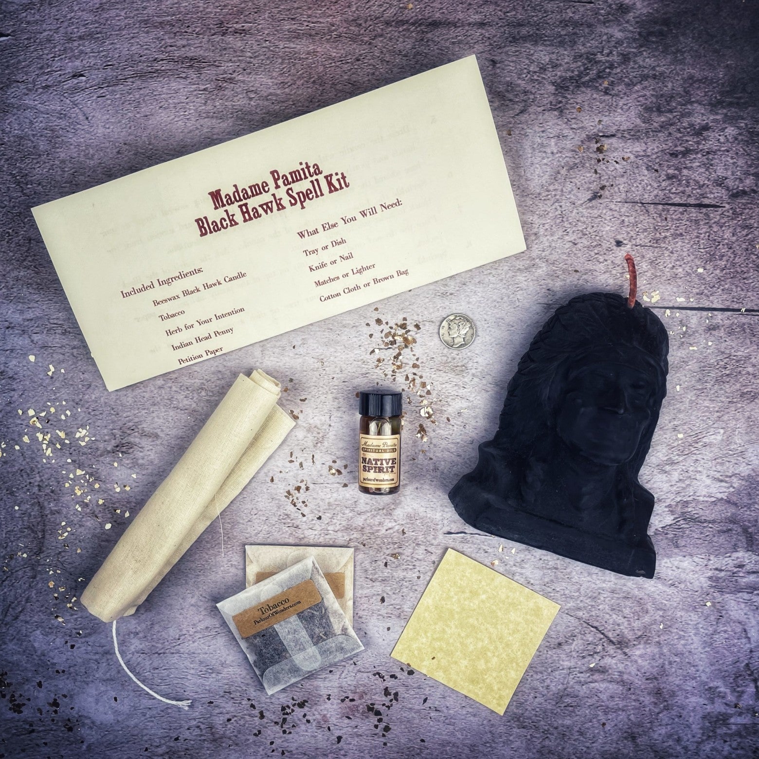 Black Hawk Justice Candle Spell Kit