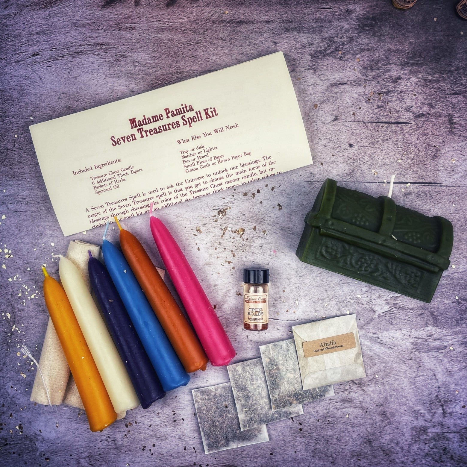 Seven Treasures Candle Spell Kit