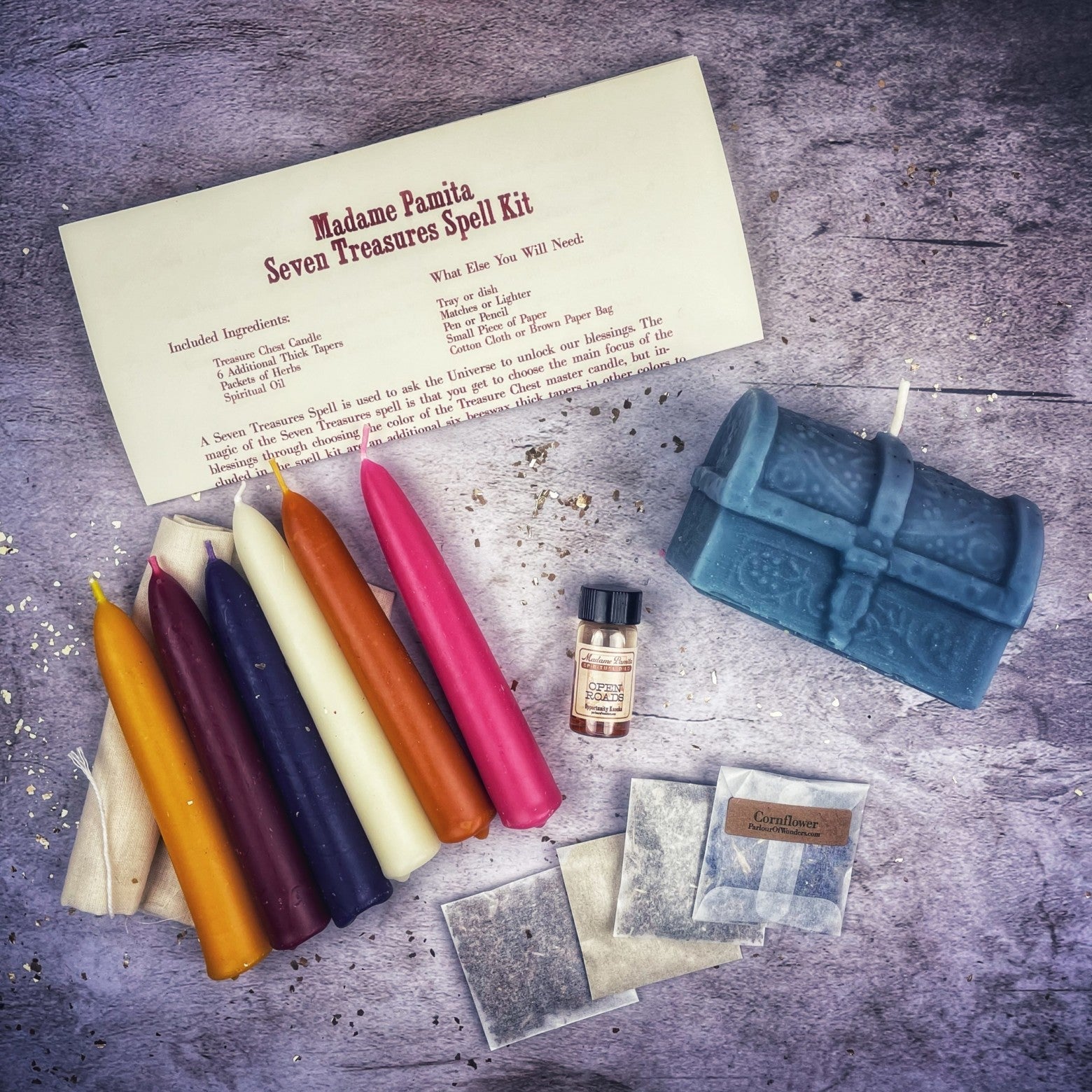 Seven Treasures Candle Spell Kit