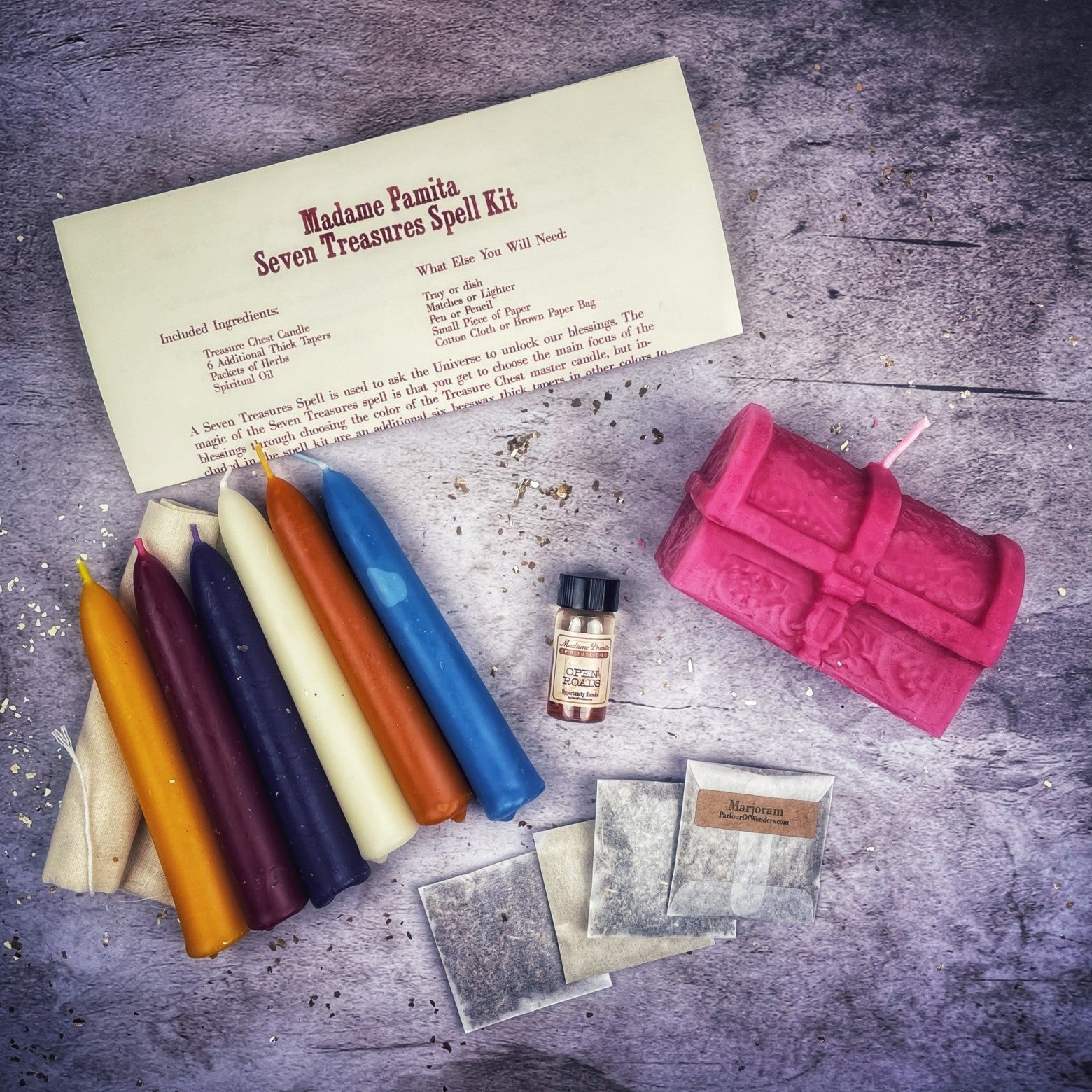 Seven Treasures Candle Spell Kit