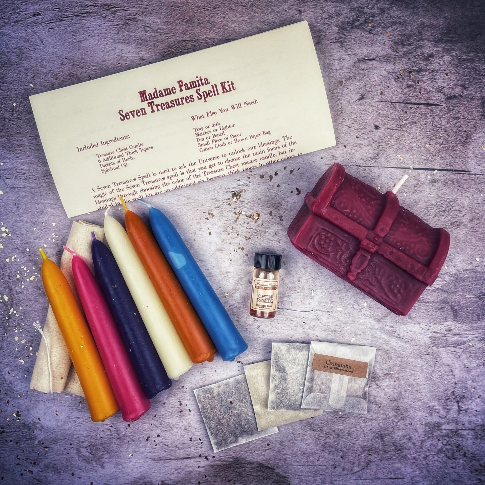 Seven Treasures Candle Spell Kit