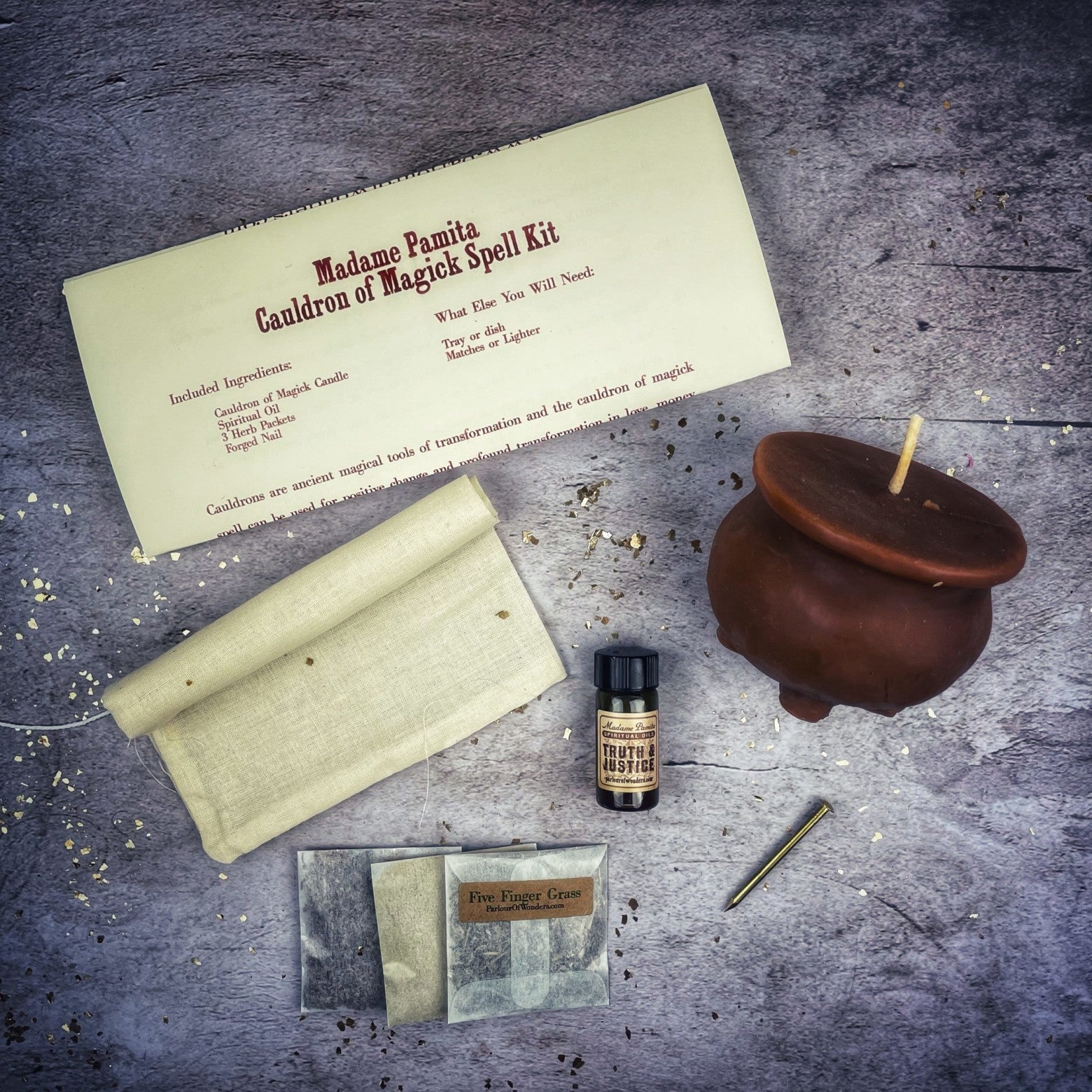 Cauldron of Magick Candle Spell Kit