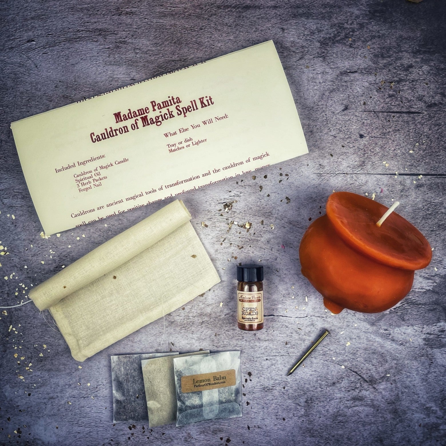 Cauldron of Magick Candle Spell Kit