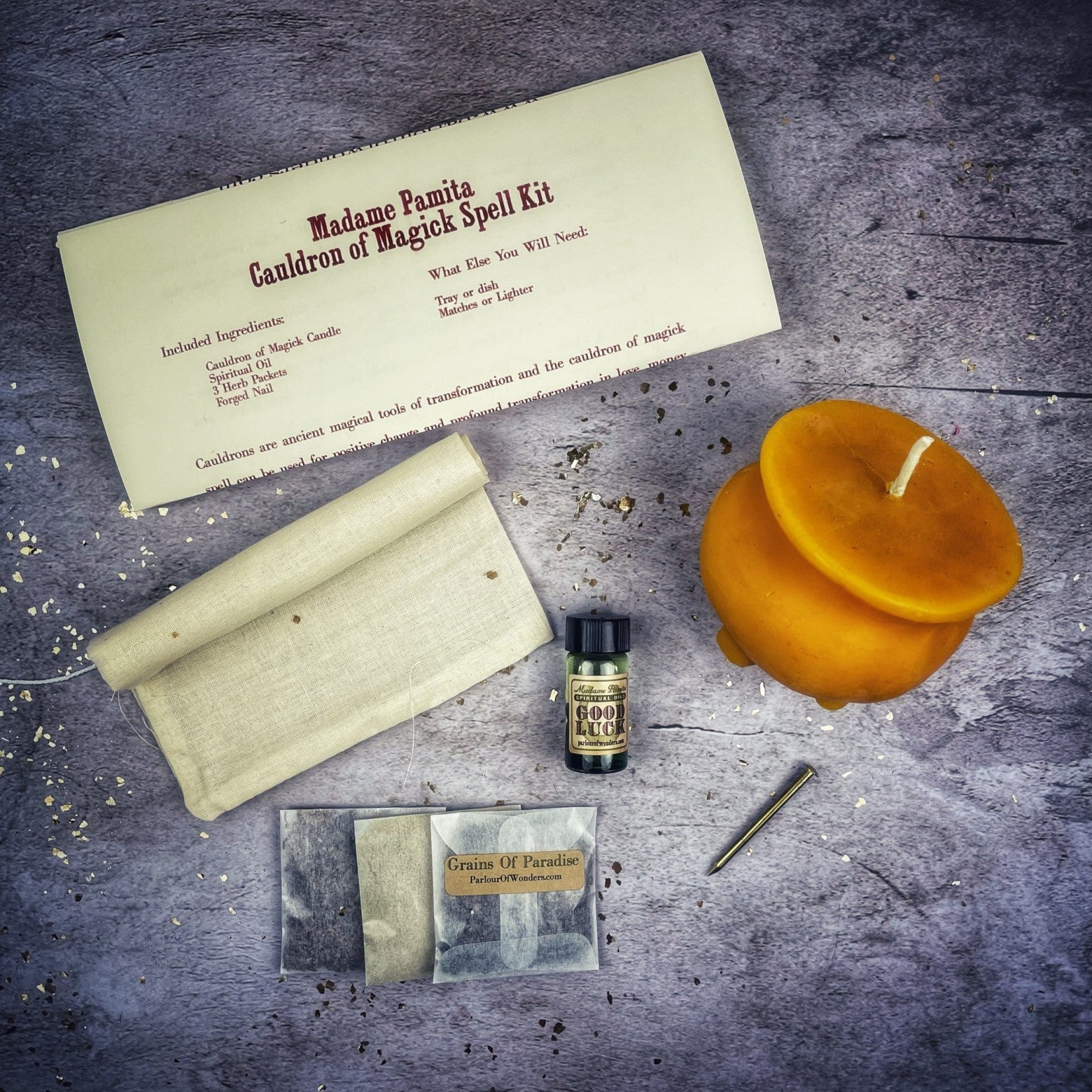 Cauldron of Magick Candle Spell Kit
