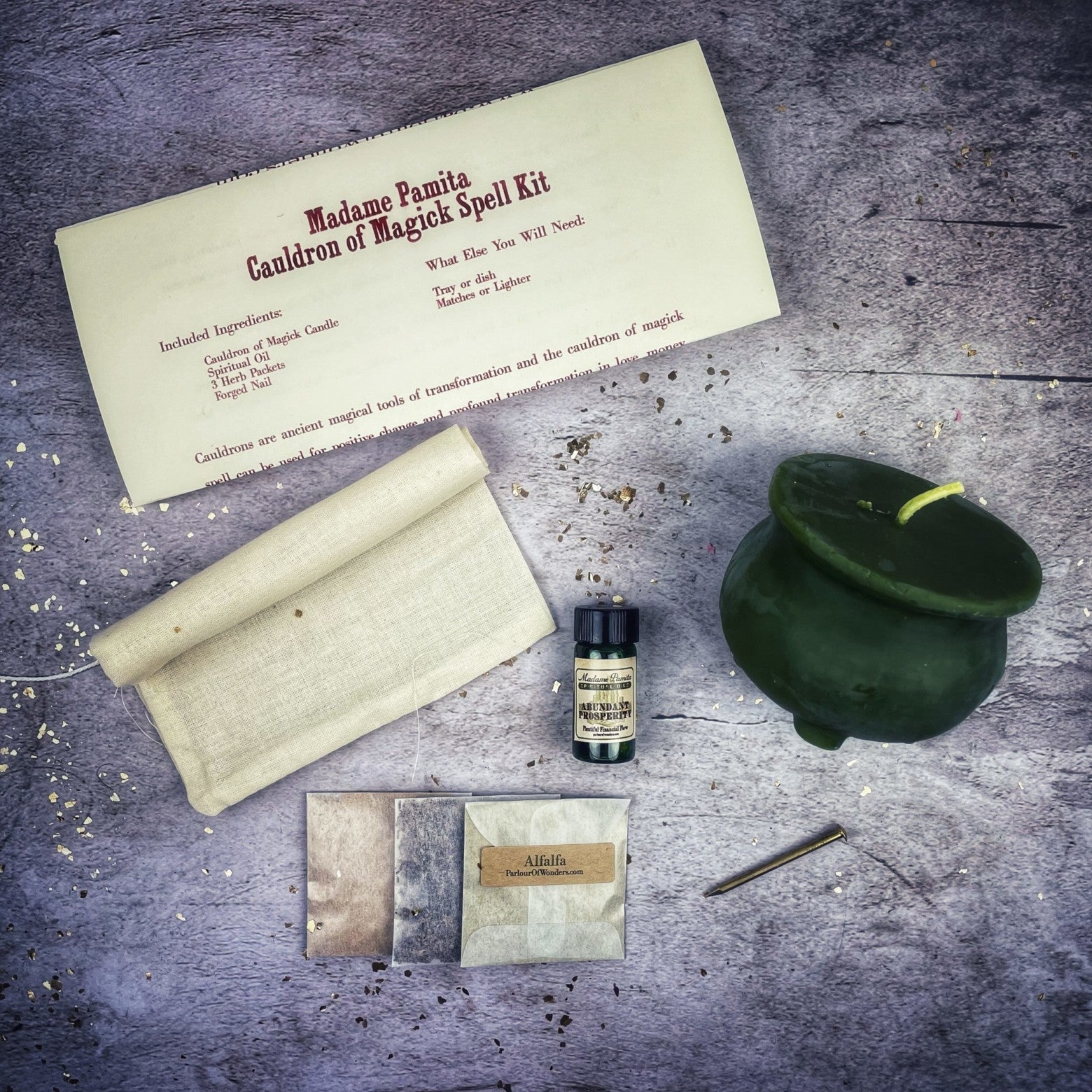 Cauldron of Magick Candle Spell Kit