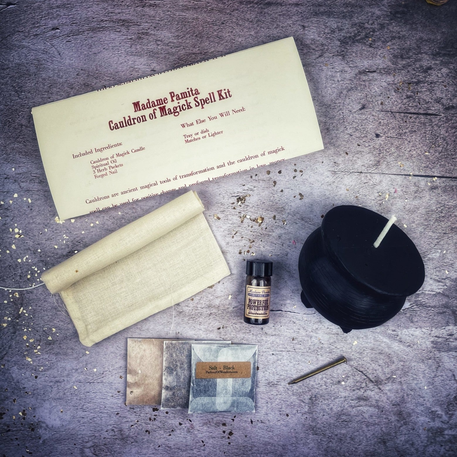Cauldron of Magick Candle Spell Kit
