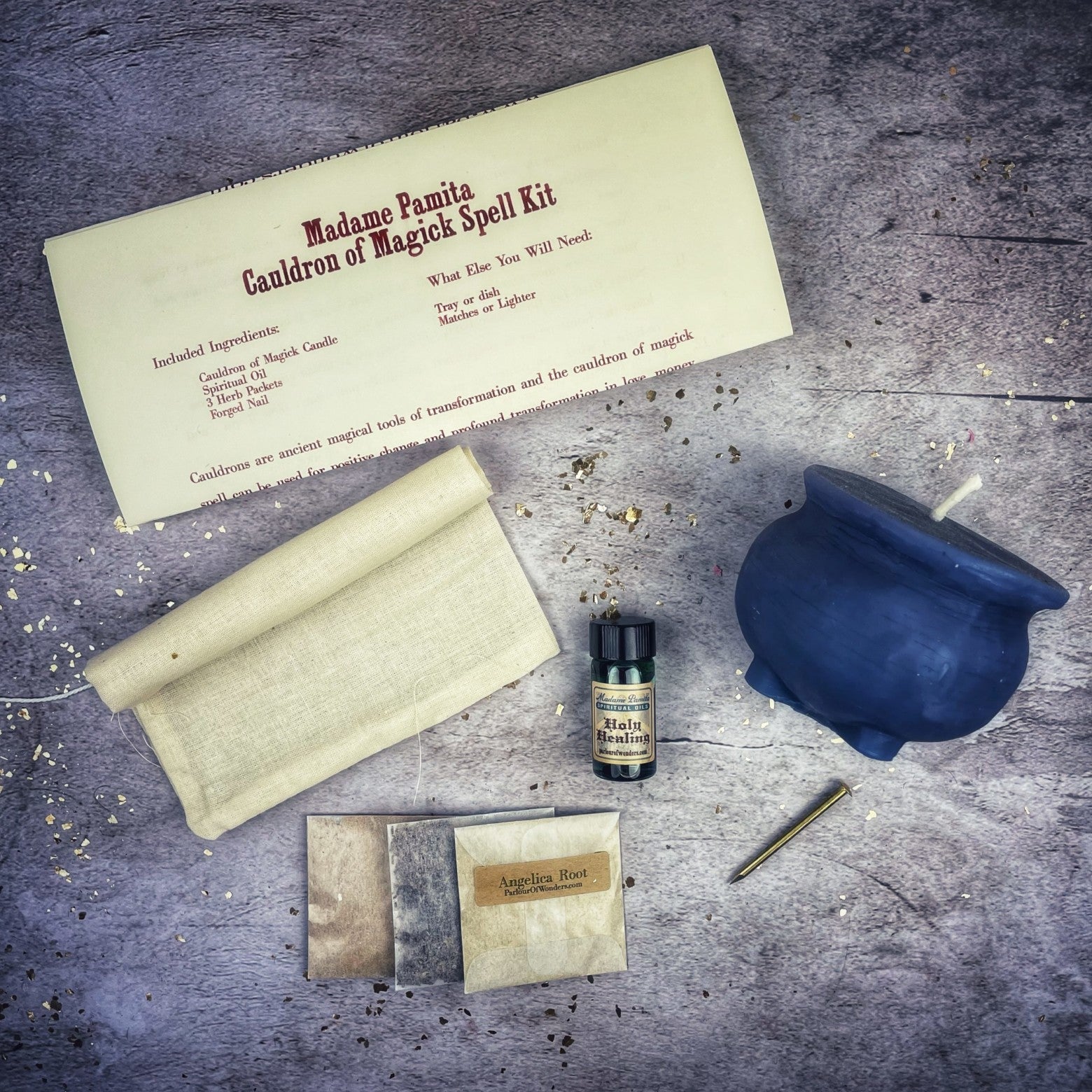 Cauldron of Magick Candle Spell Kit