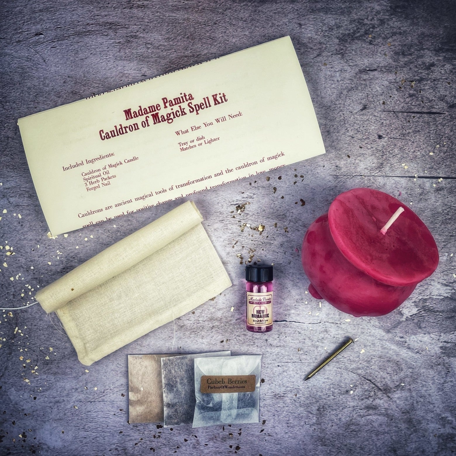 Cauldron of Magick Candle Spell Kit