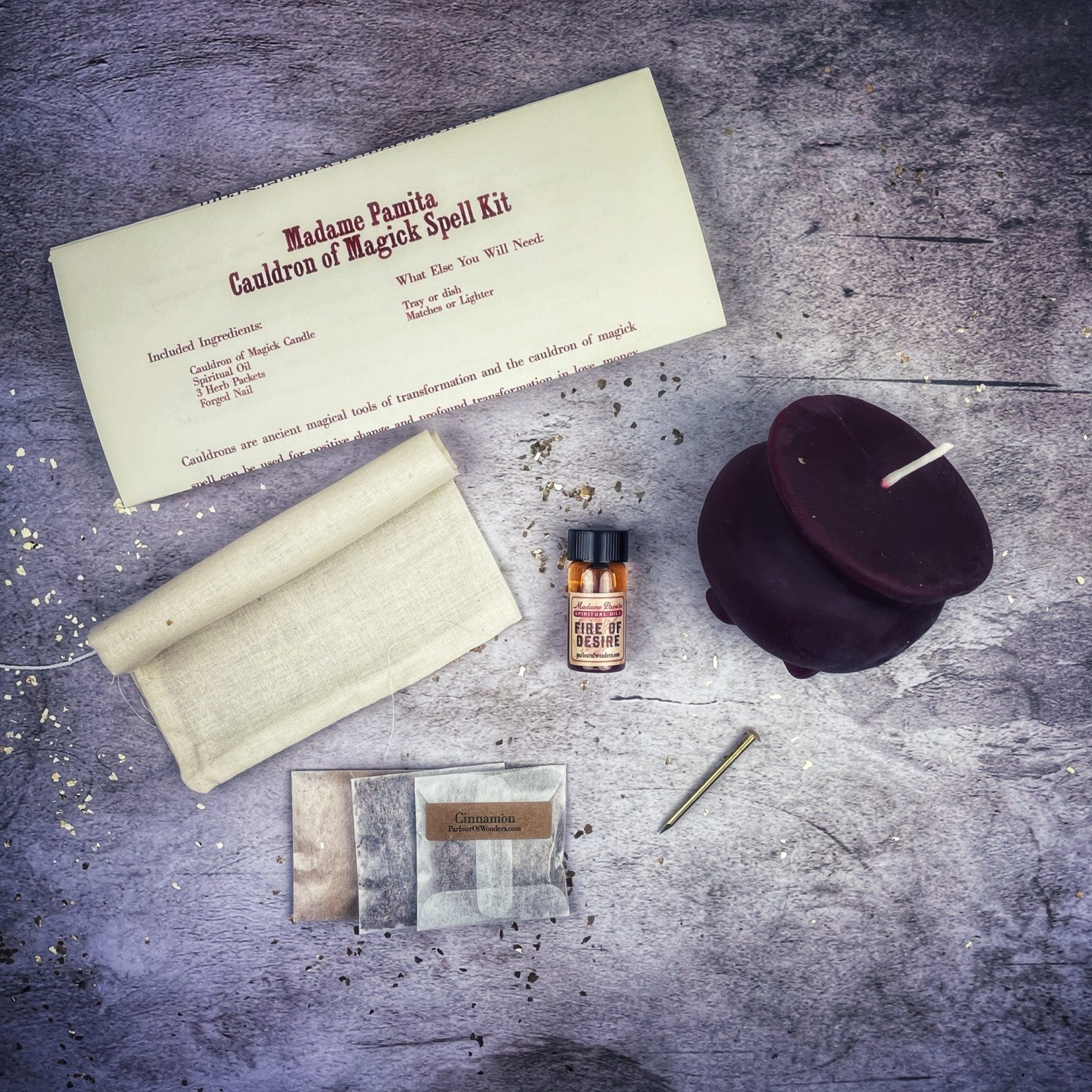Cauldron of Magick Candle Spell Kit