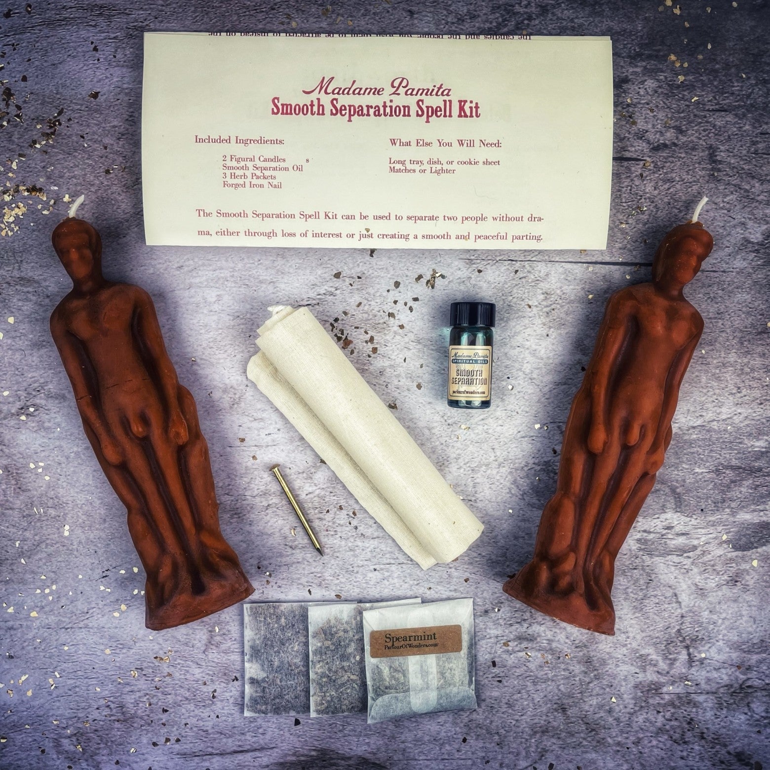 Smooth Separation Candle Spell Kit - Male/Male