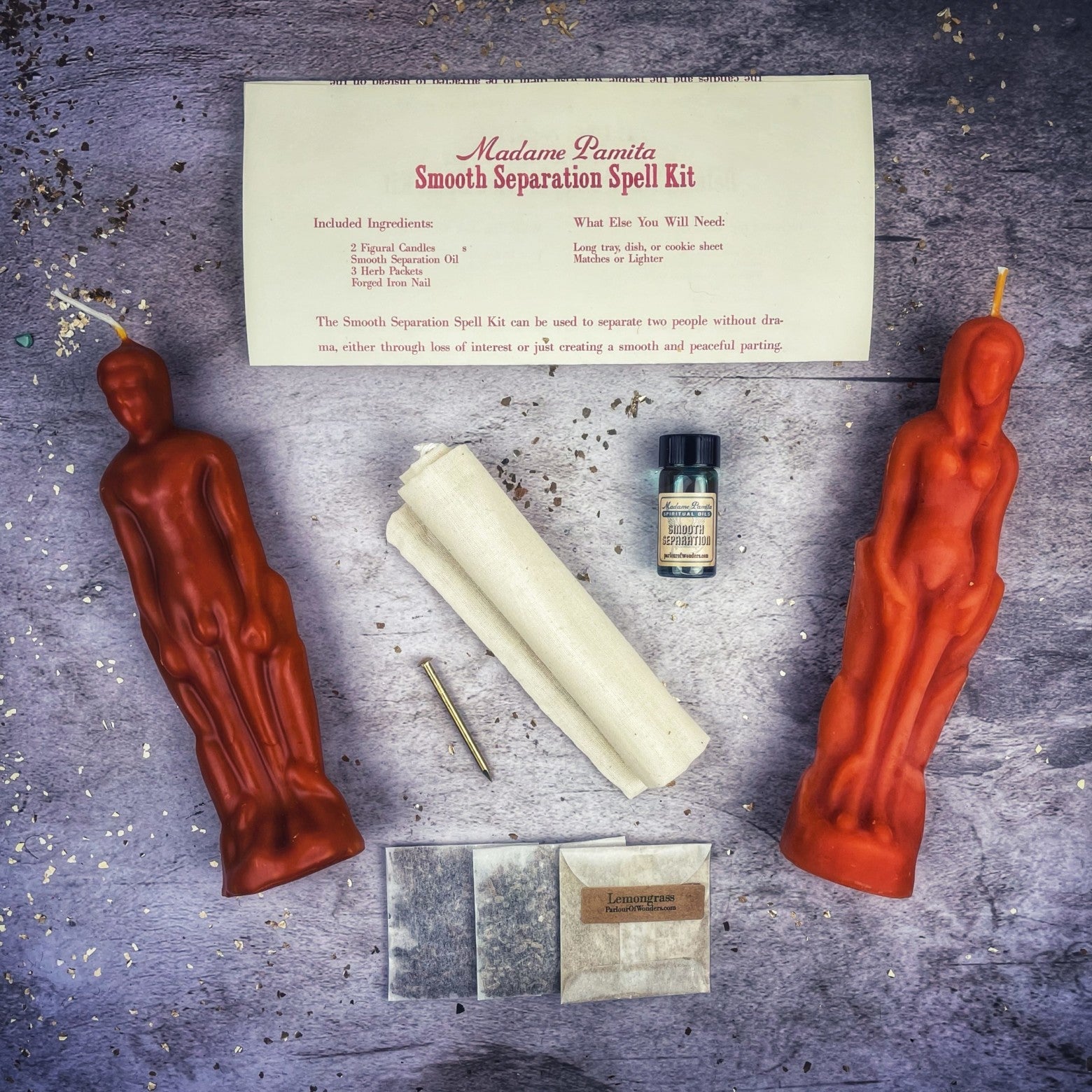 Smooth Separation Candle Spell Kit - Female/Male