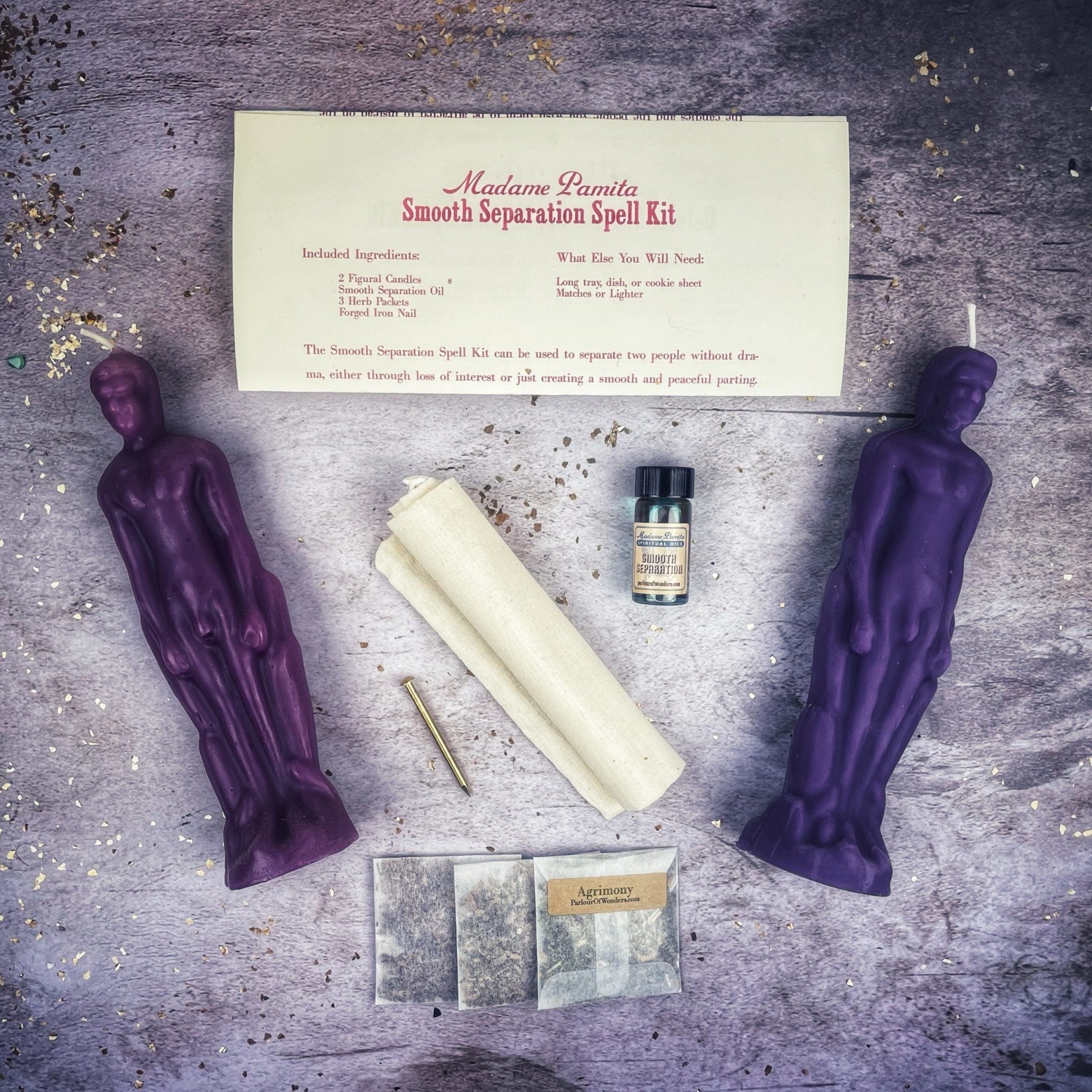 Smooth Separation Candle Spell Kit - Male/Male