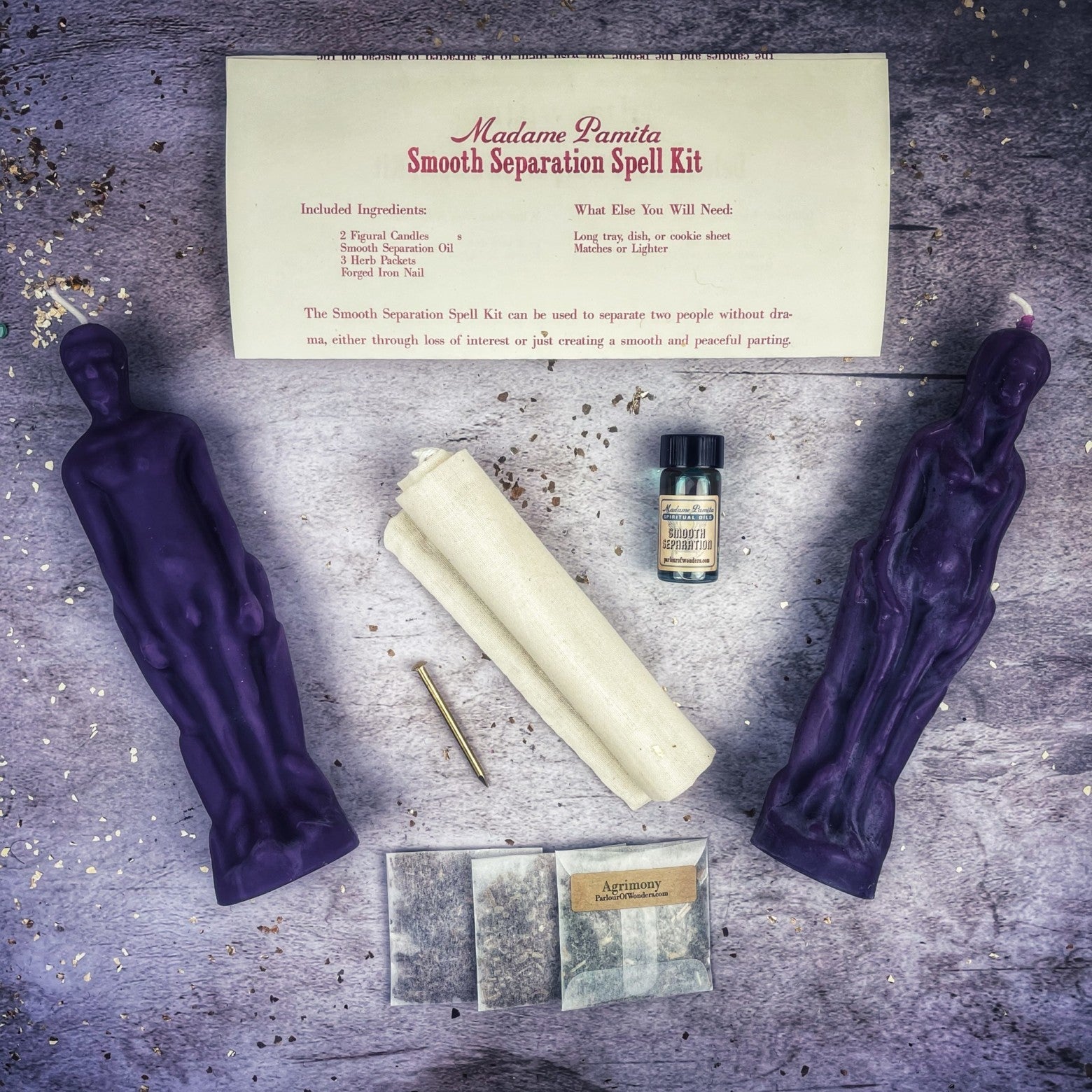 Smooth Separation Candle Spell Kit - Female/Male