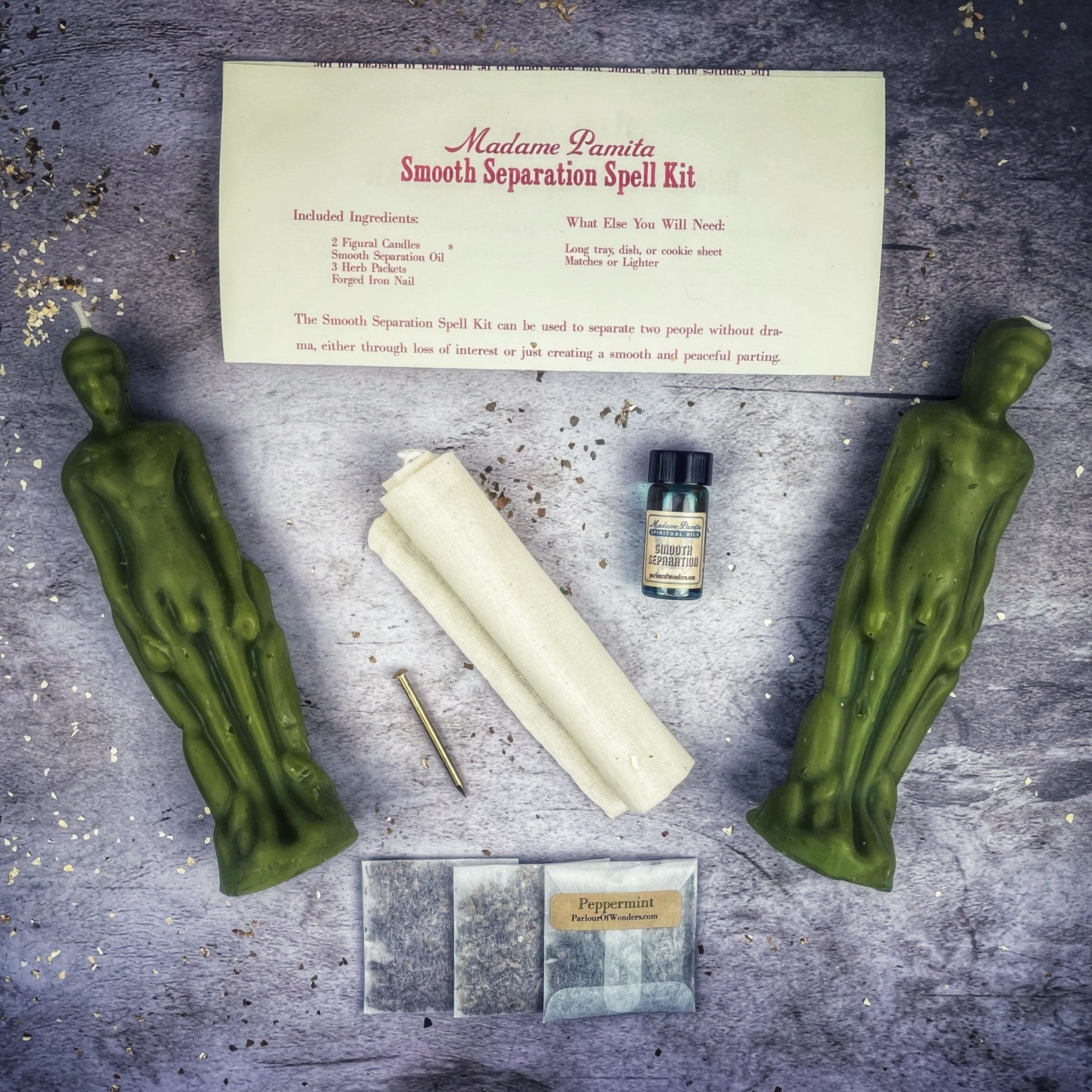 Smooth Separation Candle Spell Kit - Male/Male