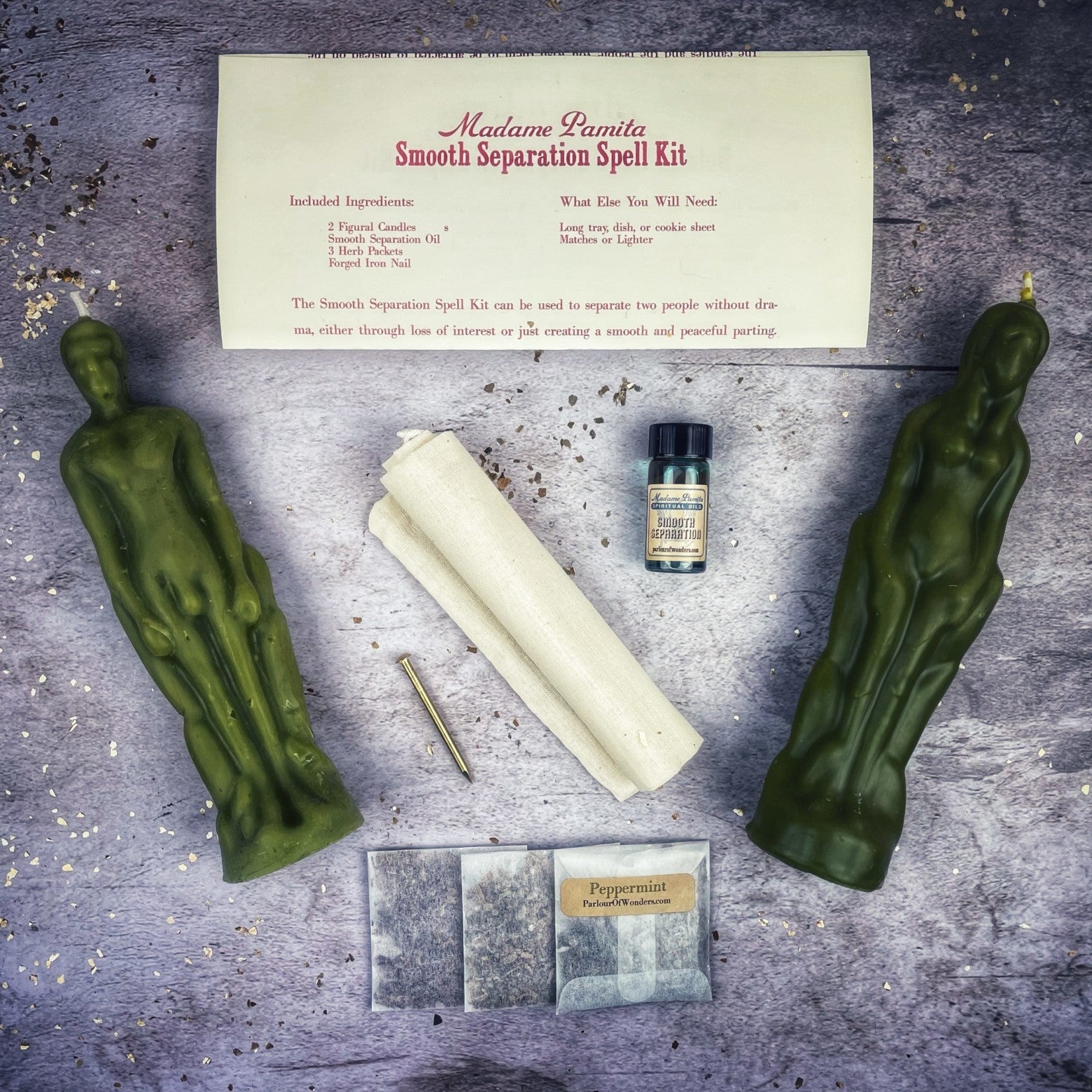 Smooth Separation Candle Spell Kit - Female/Male