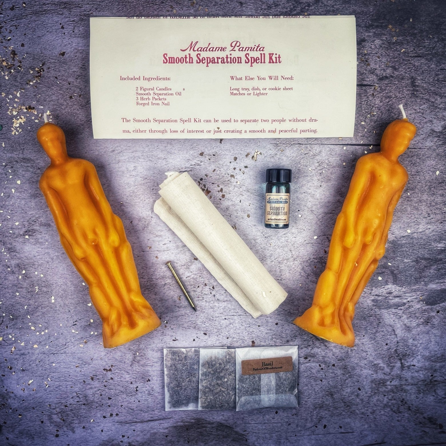 Smooth Separation Candle Spell Kit - Male/Male
